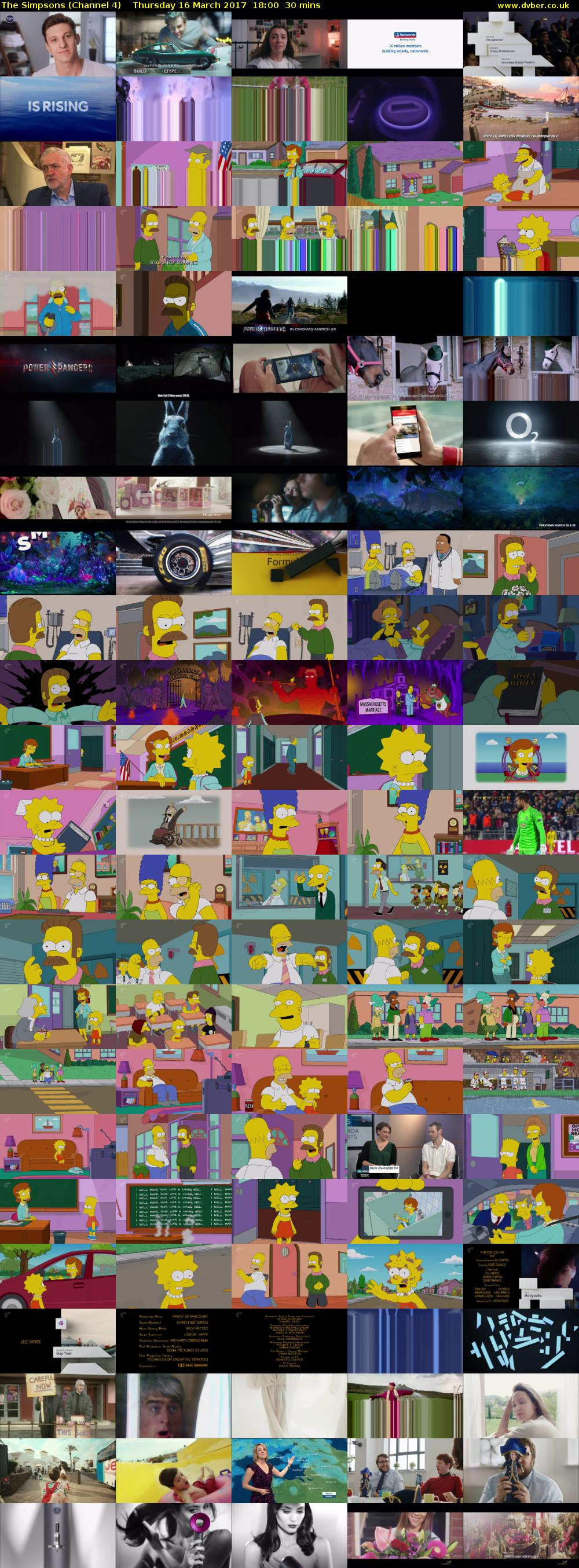 The Simpsons (Channel 4) Thursday 16 March 2017 18:00 - 18:30