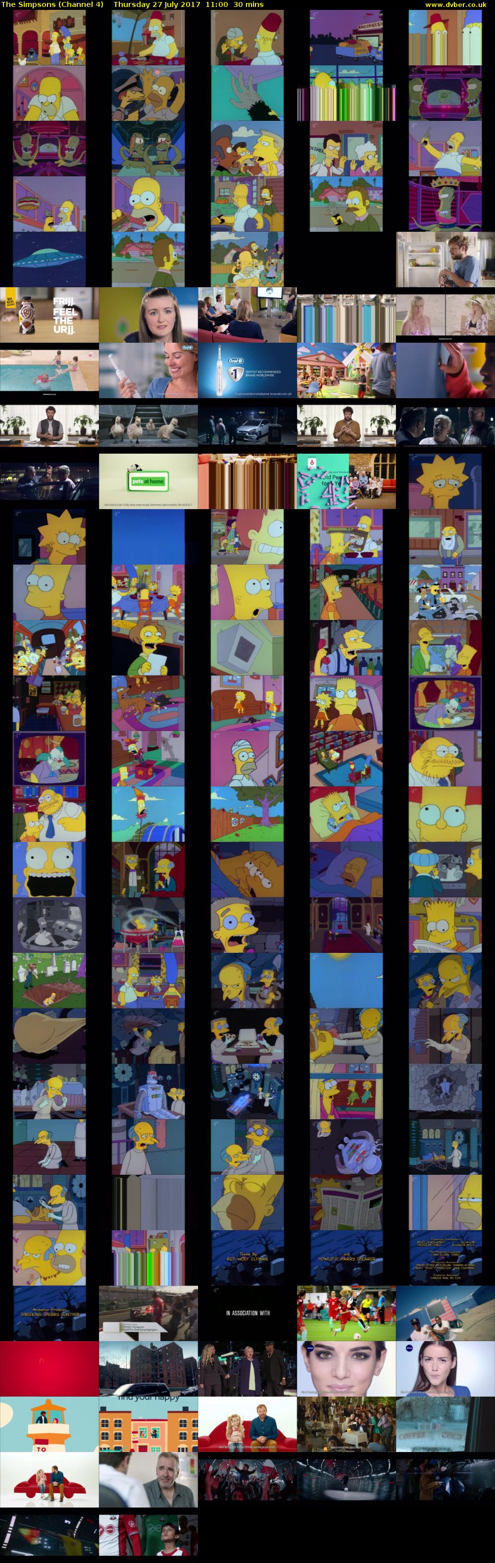 The Simpsons (Channel 4) Thursday 27 July 2017 11:00 - 11:30