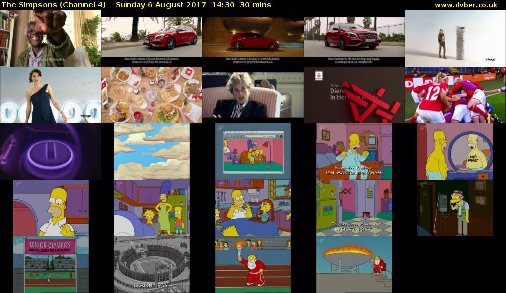 The Simpsons (Channel 4) Sunday 6 August 2017 14:30 - 15:00