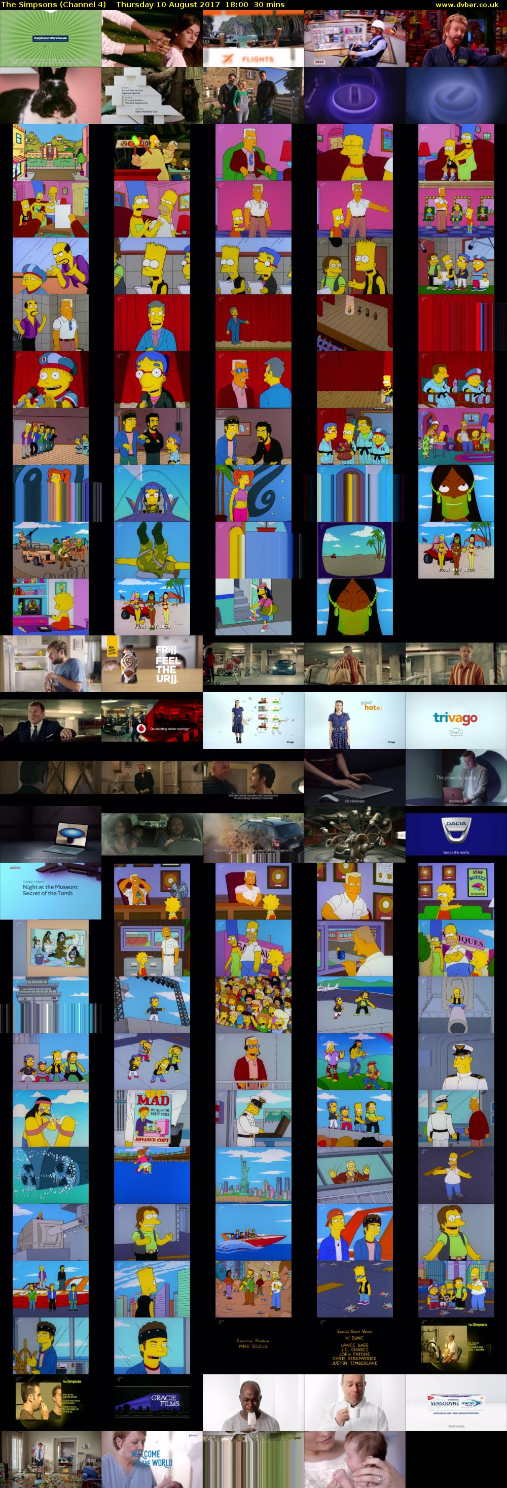 The Simpsons (Channel 4) Thursday 10 August 2017 18:00 - 18:30