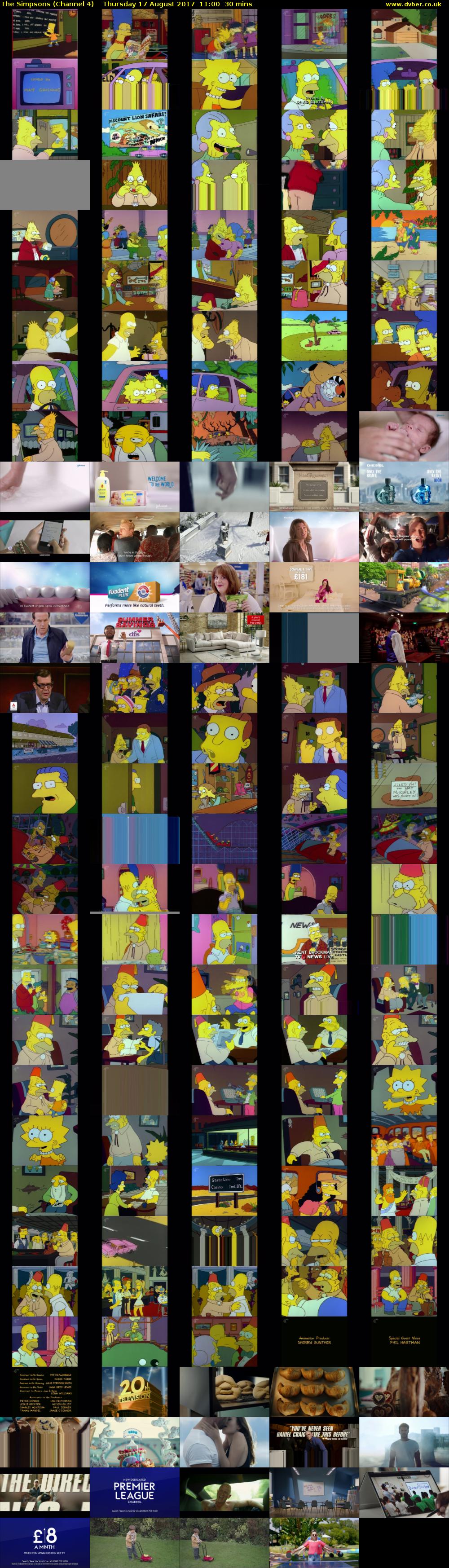 The Simpsons (Channel 4) Thursday 17 August 2017 11:00 - 11:30