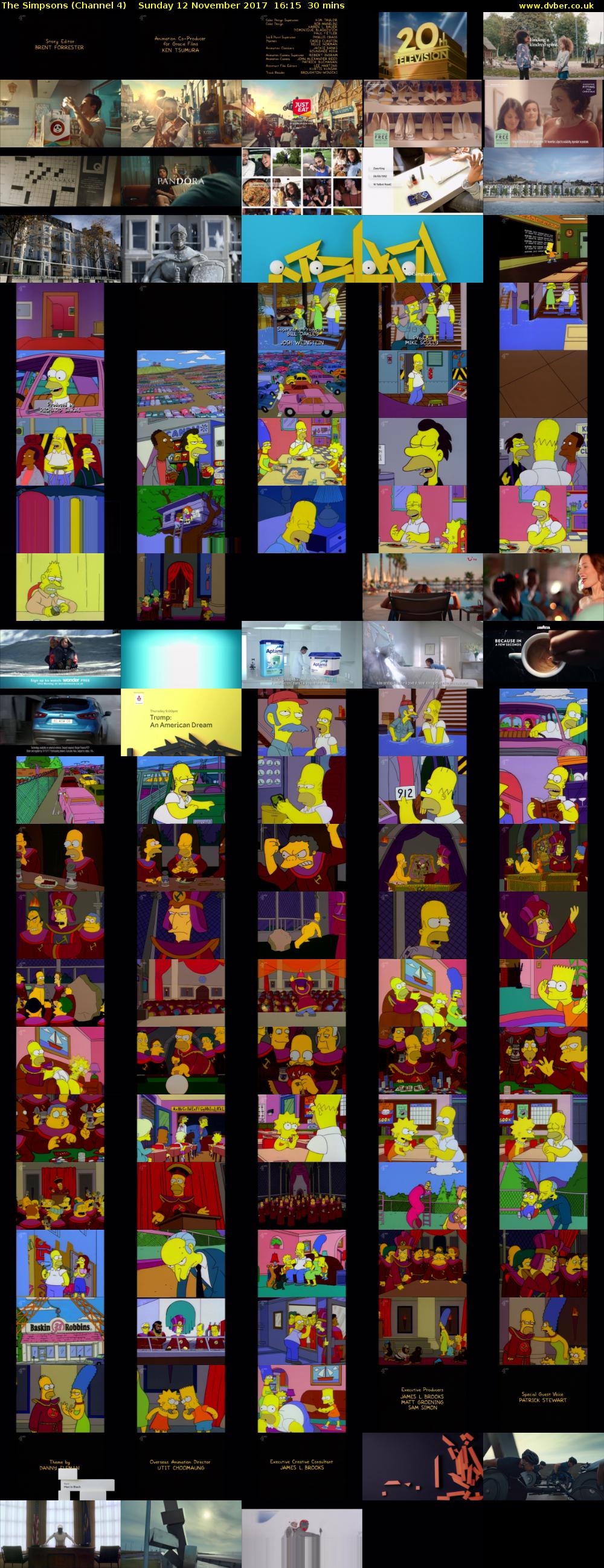 The Simpsons (Channel 4) Sunday 12 November 2017 16:15 - 16:45