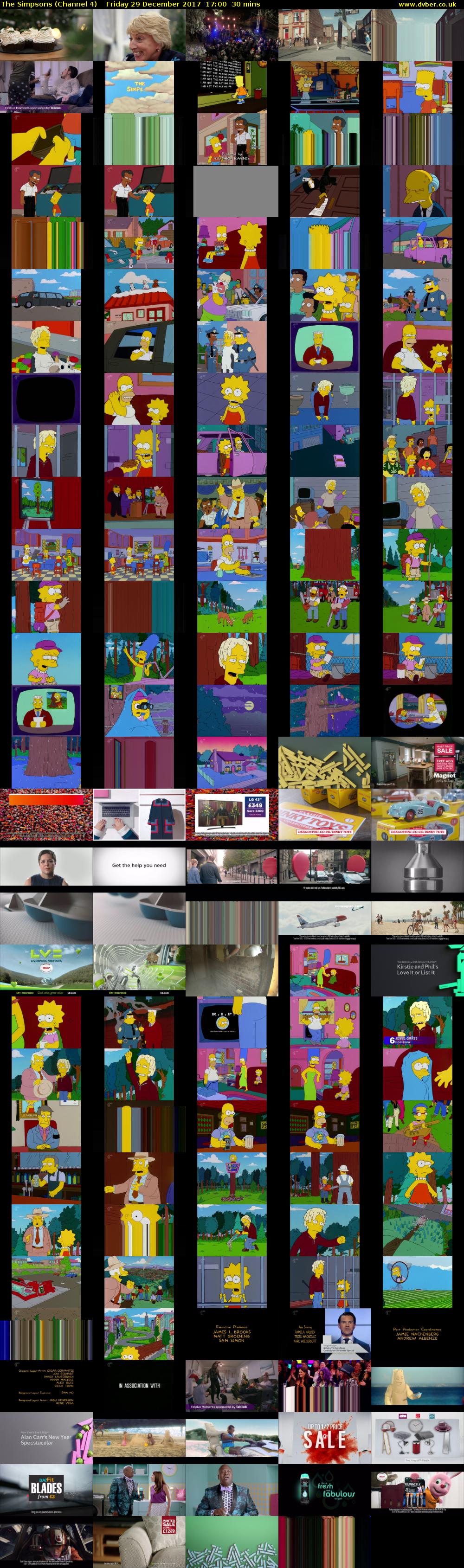 The Simpsons (Channel 4) Friday 29 December 2017 17:00 - 17:30