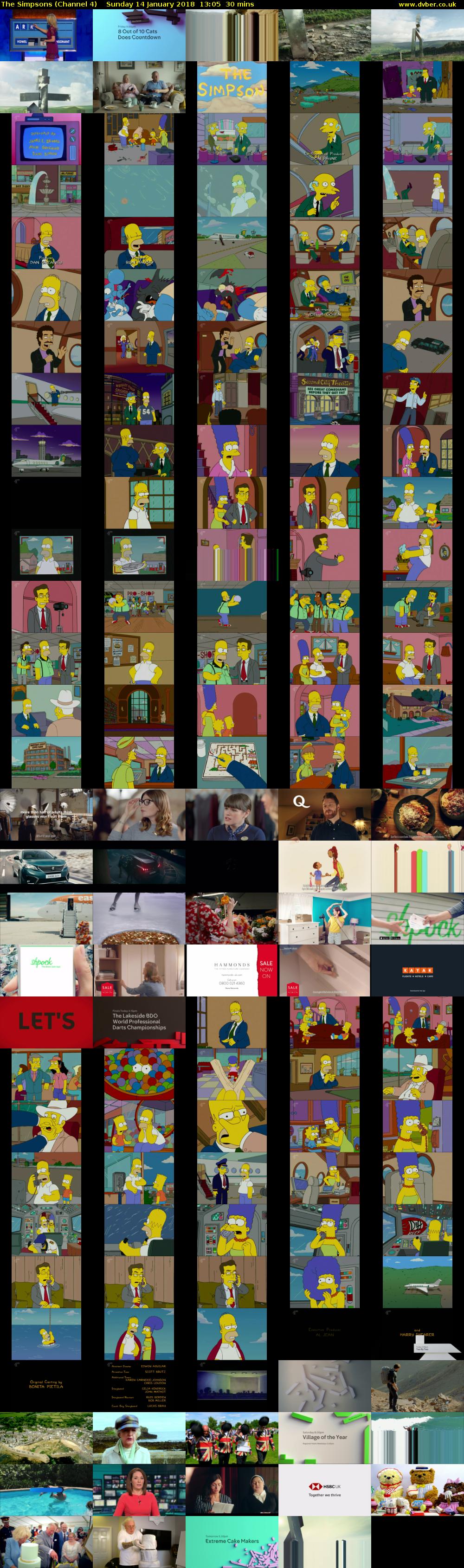 The Simpsons (Channel 4) Sunday 14 January 2018 13:05 - 13:35