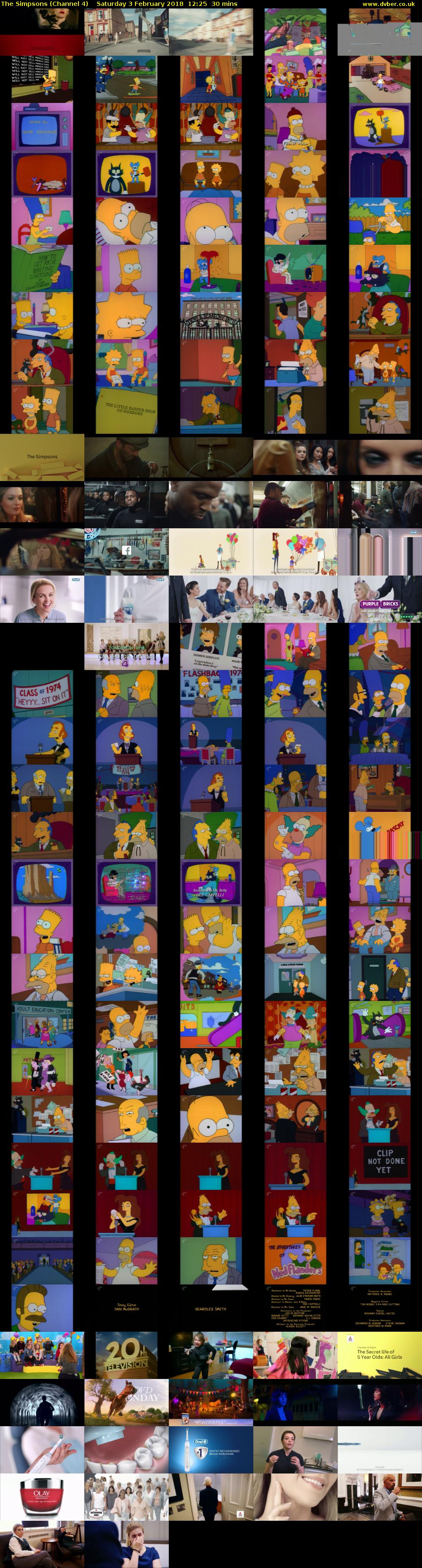 The Simpsons (Channel 4) Saturday 3 February 2018 12:25 - 12:55