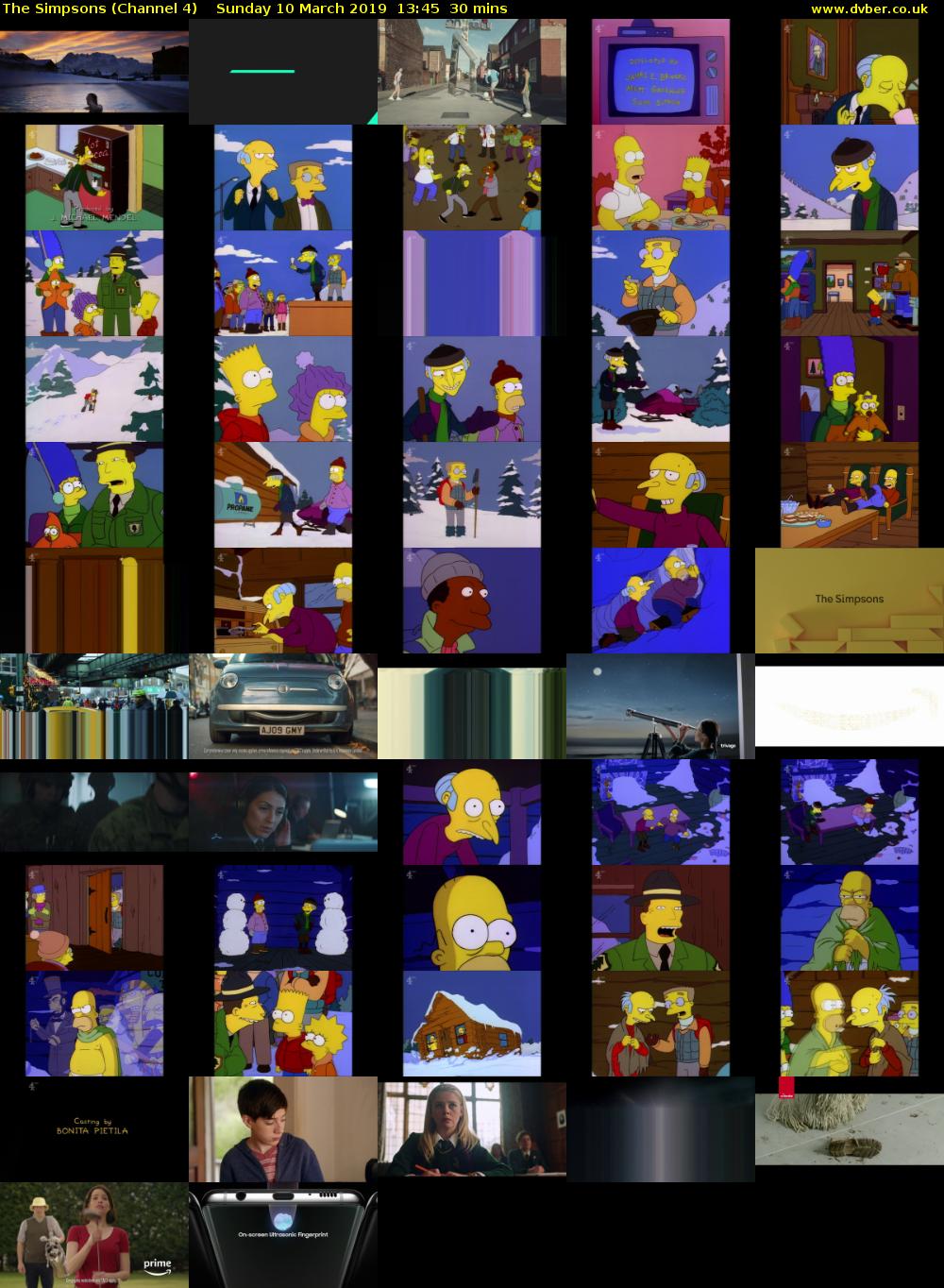 The Simpsons (Channel 4) Sunday 10 March 2019 13:45 - 14:15