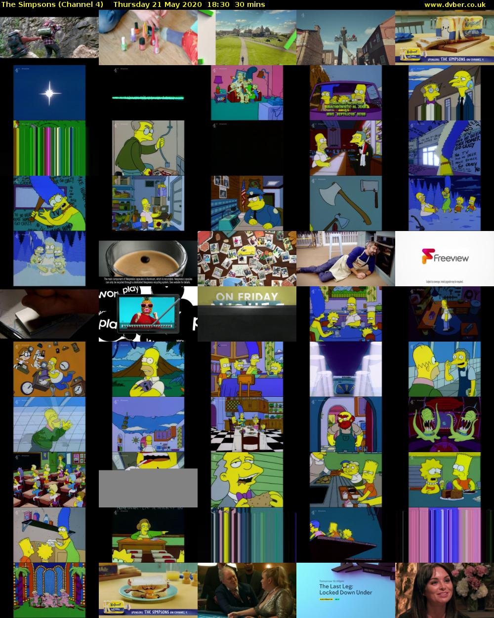 The Simpsons (Channel 4) Thursday 21 May 2020 18:30 - 19:00