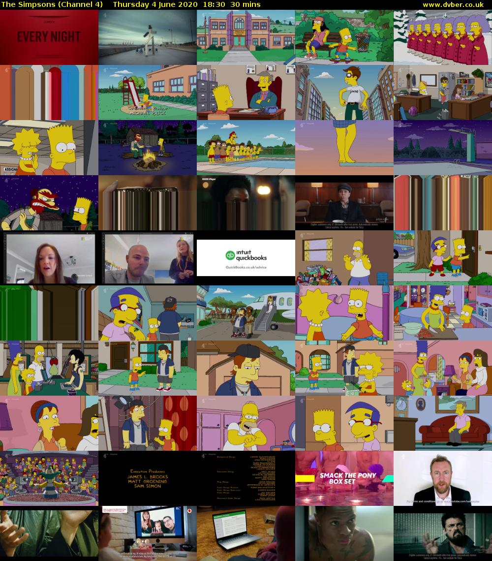 The Simpsons (Channel 4) Thursday 4 June 2020 18:30 - 19:00