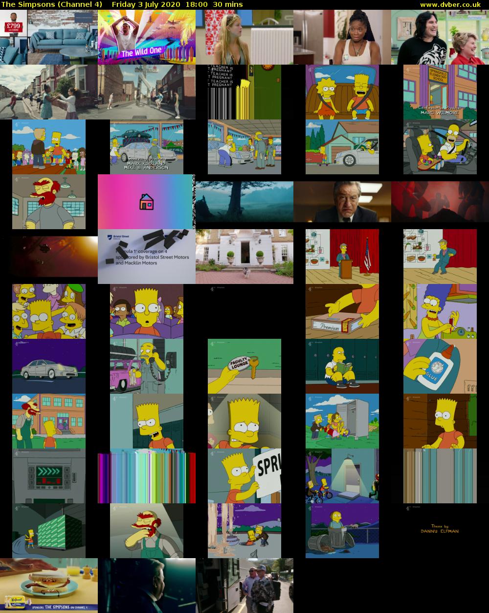 The Simpsons (Channel 4) Friday 3 July 2020 18:00 - 18:30