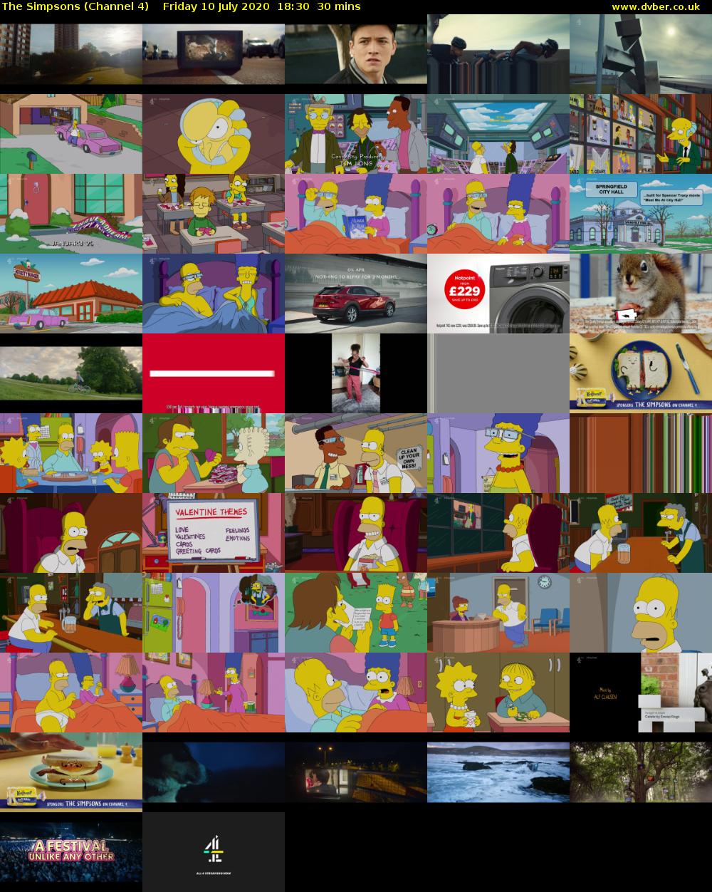 The Simpsons (Channel 4) Friday 10 July 2020 18:30 - 19:00