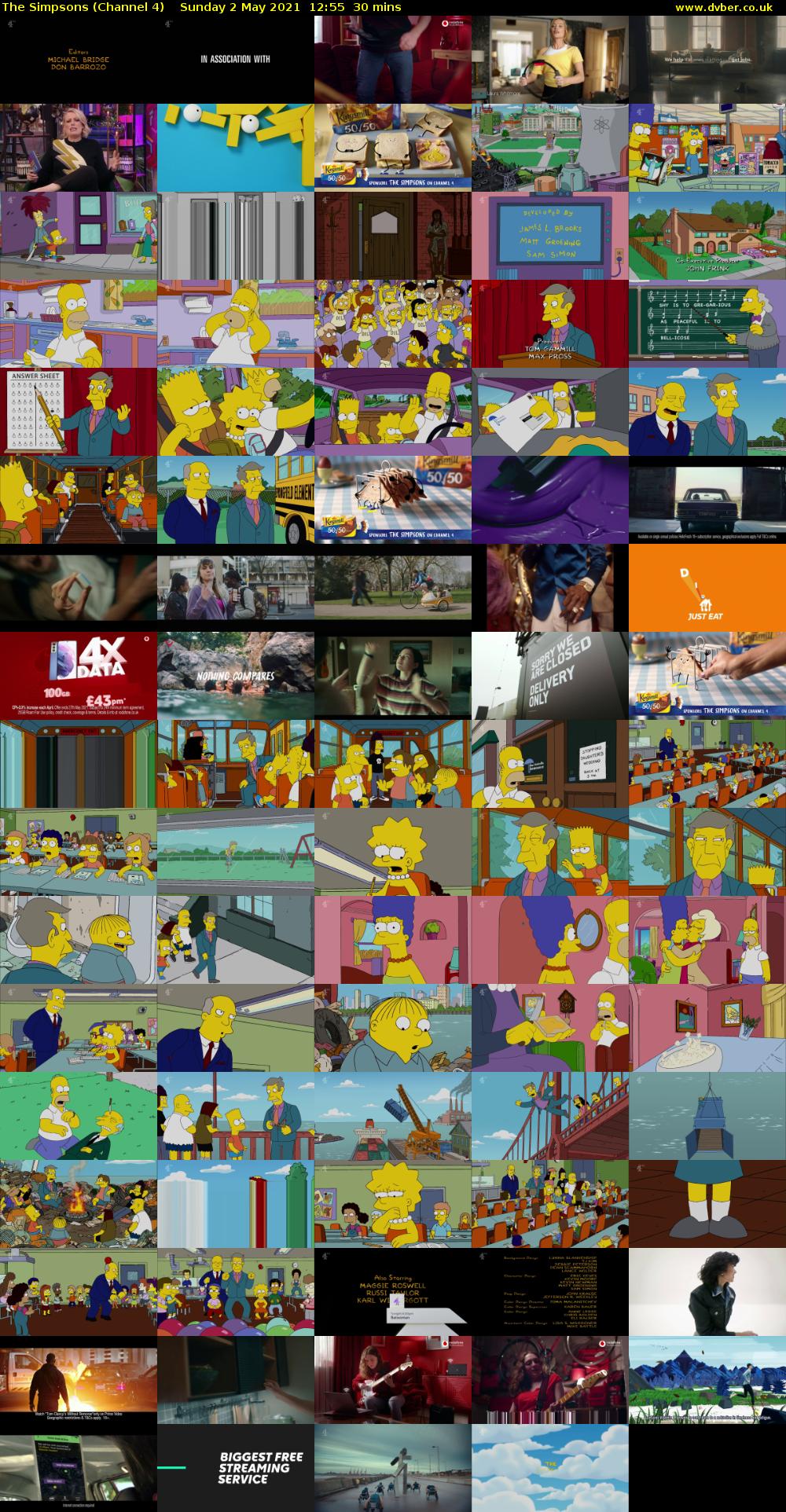 The Simpsons (Channel 4) Sunday 2 May 2021 12:55 - 13:25