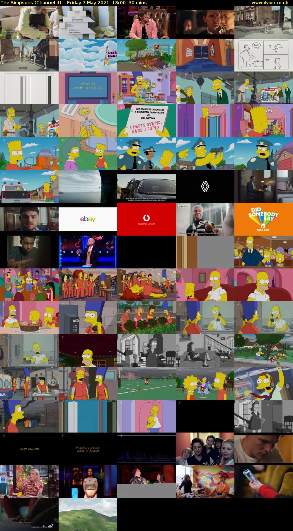 The Simpsons (Channel 4) Friday 7 May 2021 18:00 - 18:30