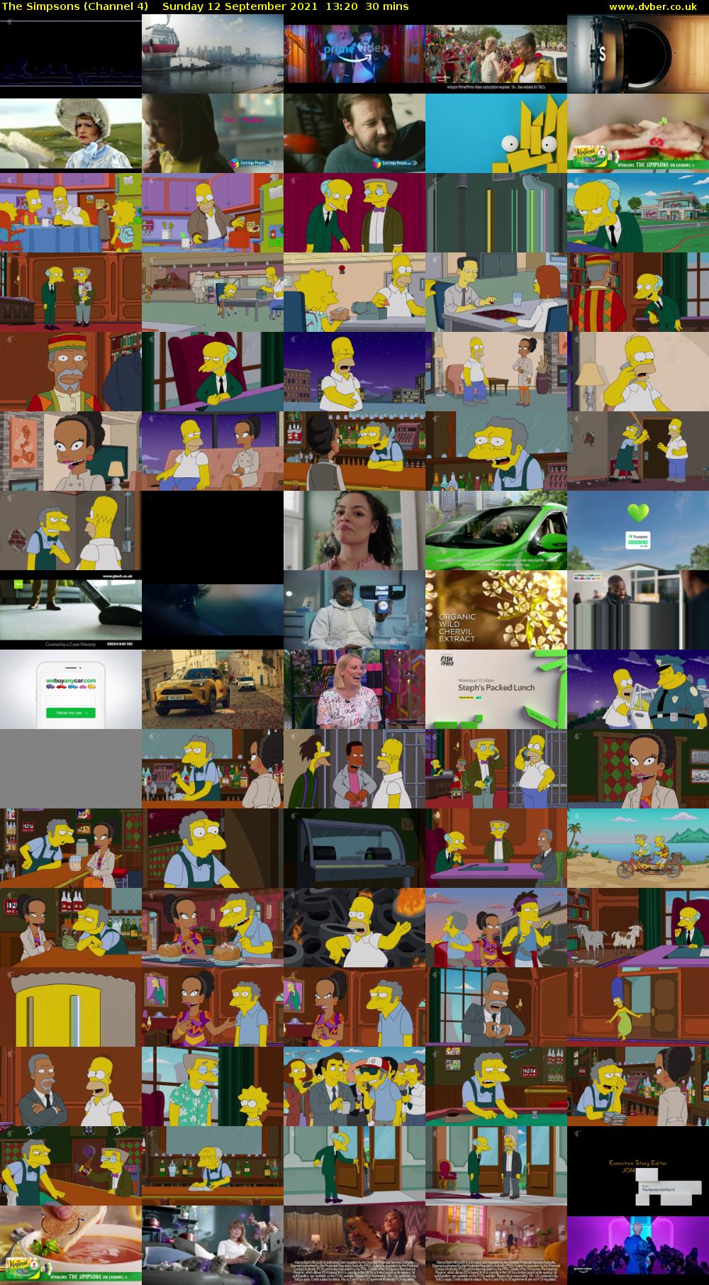 The Simpsons (Channel 4) Sunday 12 September 2021 13:20 - 13:50