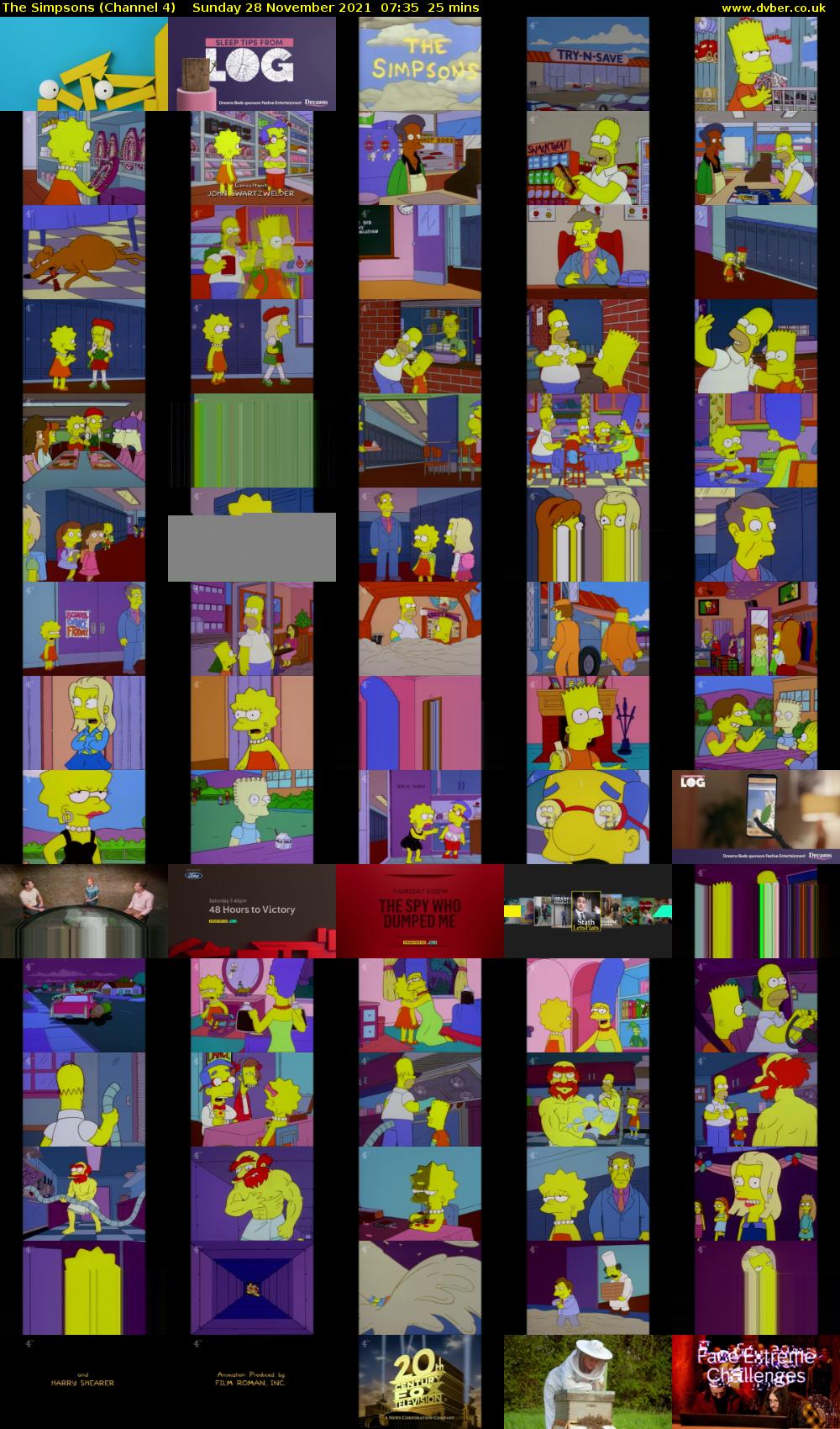 The Simpsons (Channel 4) Sunday 28 November 2021 07:35 - 08:00