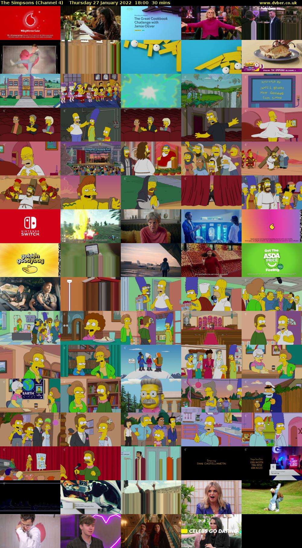 The Simpsons (Channel 4) Thursday 27 January 2022 18:00 - 18:30
