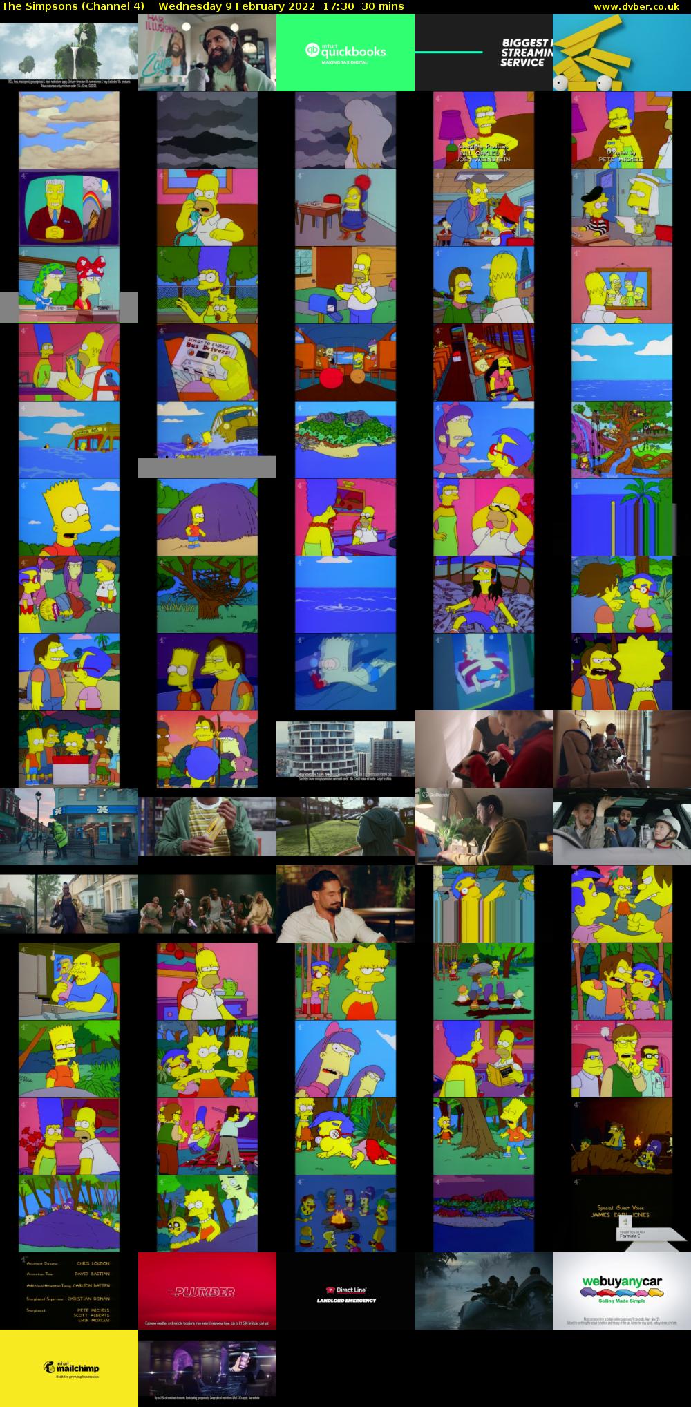 The Simpsons (Channel 4) Wednesday 9 February 2022 17:30 - 18:00