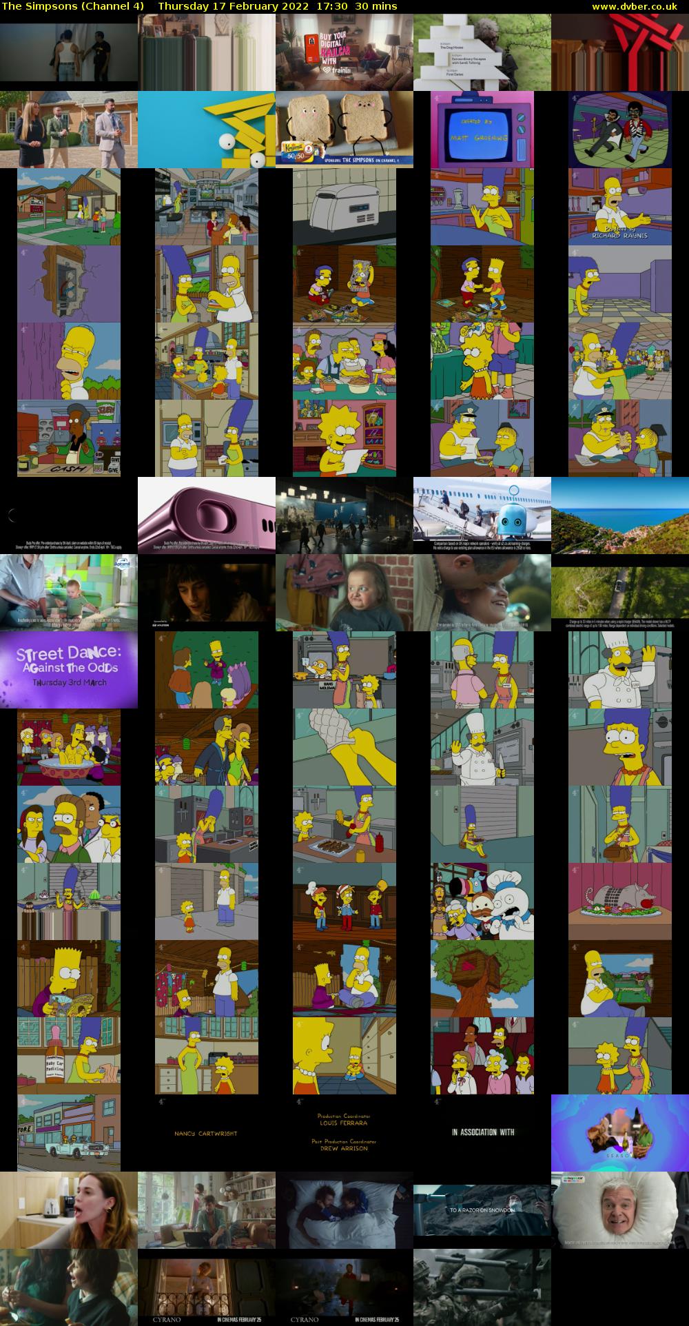 The Simpsons (Channel 4) Thursday 17 February 2022 17:30 - 18:00