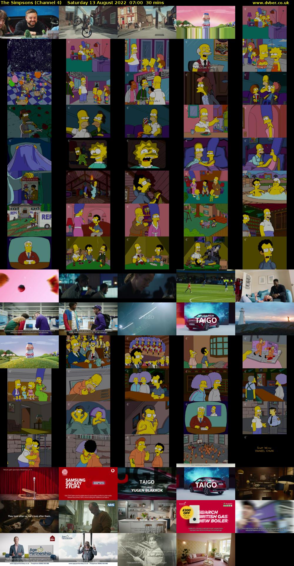 The Simpsons (Channel 4) Saturday 13 August 2022 07:00 - 07:30