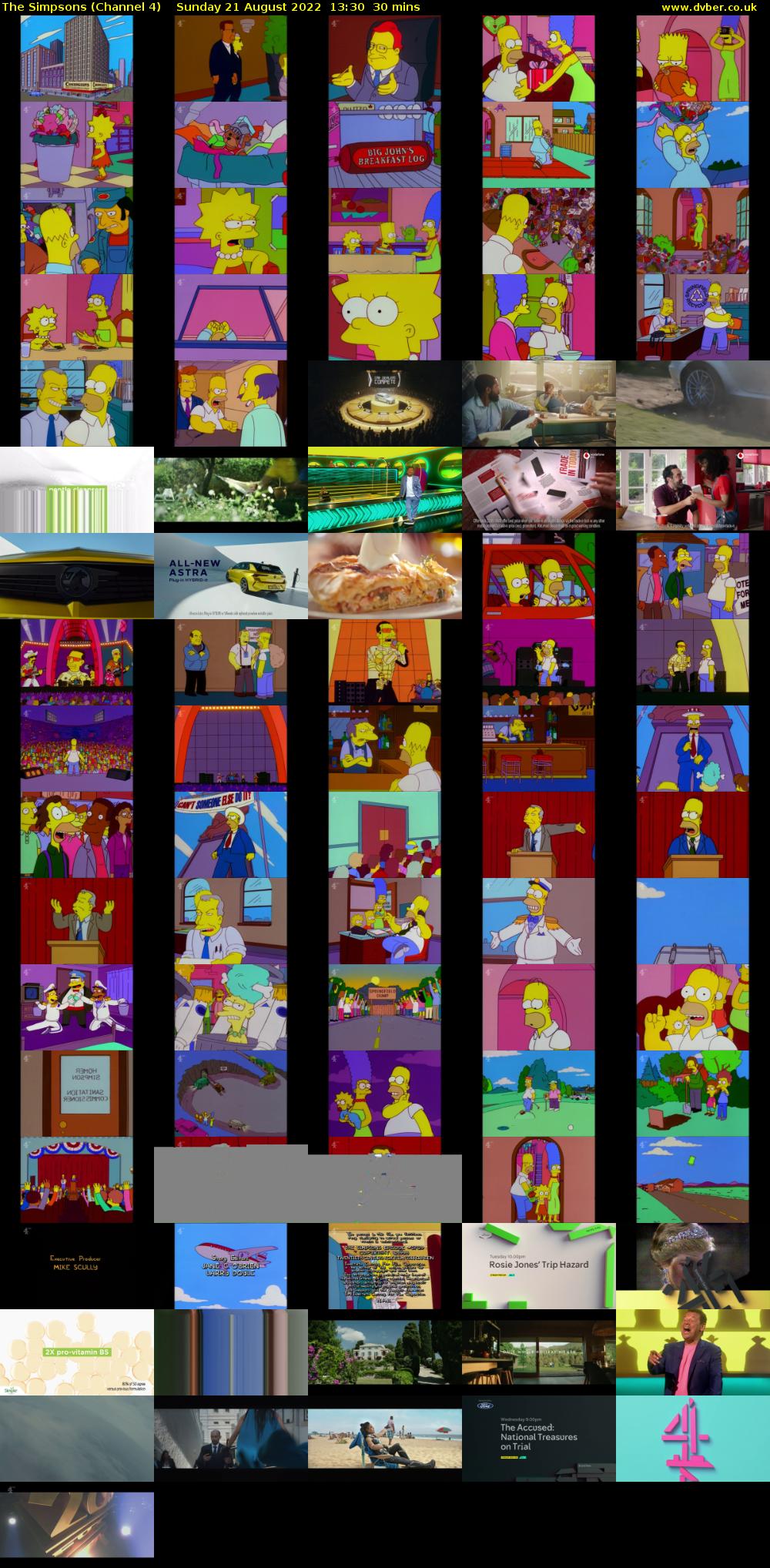 The Simpsons (Channel 4) Sunday 21 August 2022 13:30 - 14:00