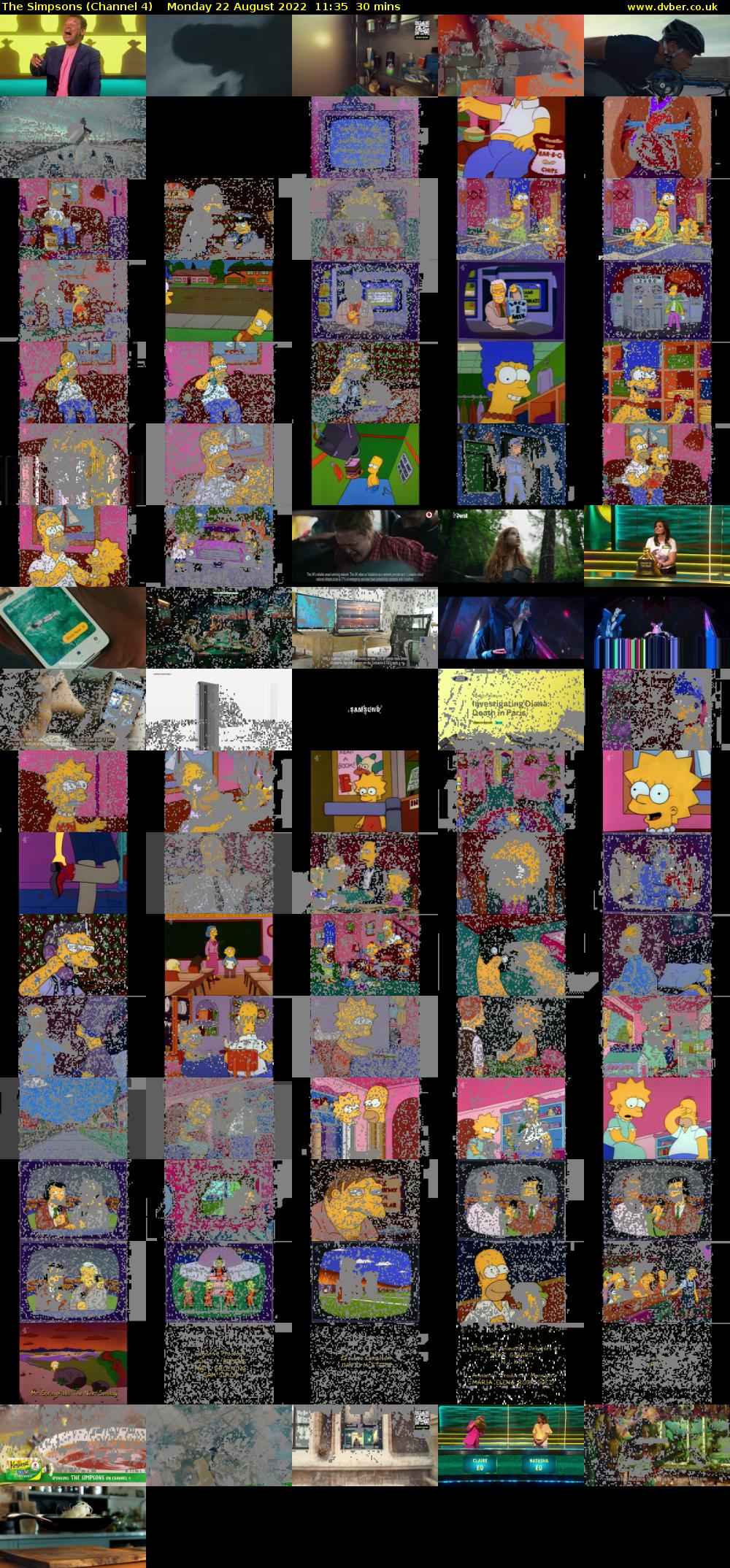 The Simpsons (Channel 4) Monday 22 August 2022 11:35 - 12:05