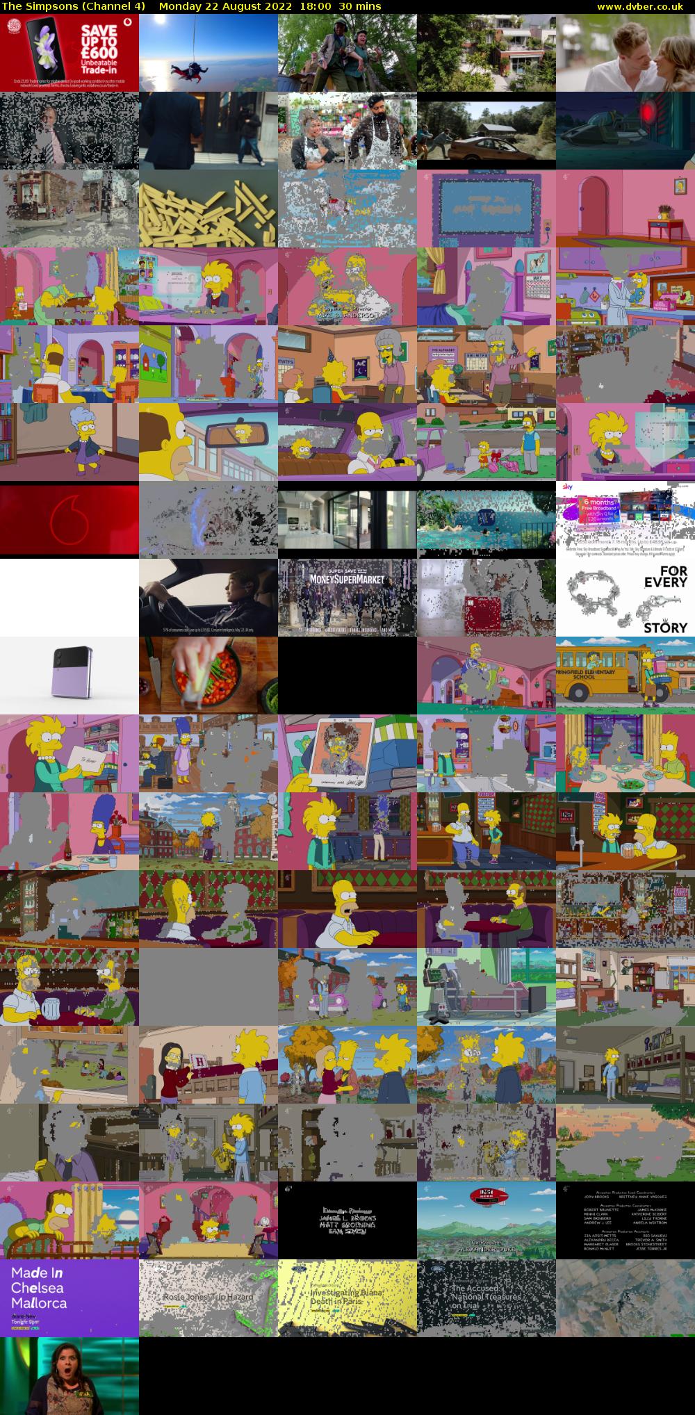 The Simpsons (Channel 4) Monday 22 August 2022 18:00 - 18:30