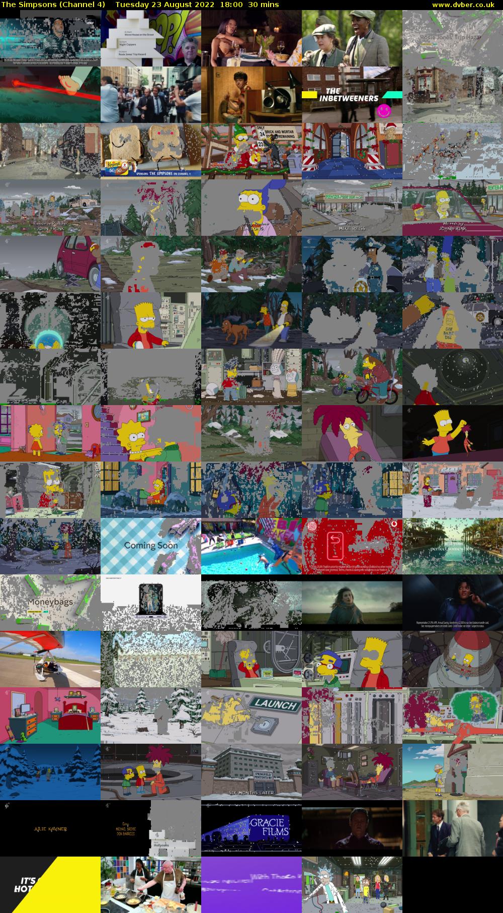 The Simpsons (Channel 4) Tuesday 23 August 2022 18:00 - 18:30