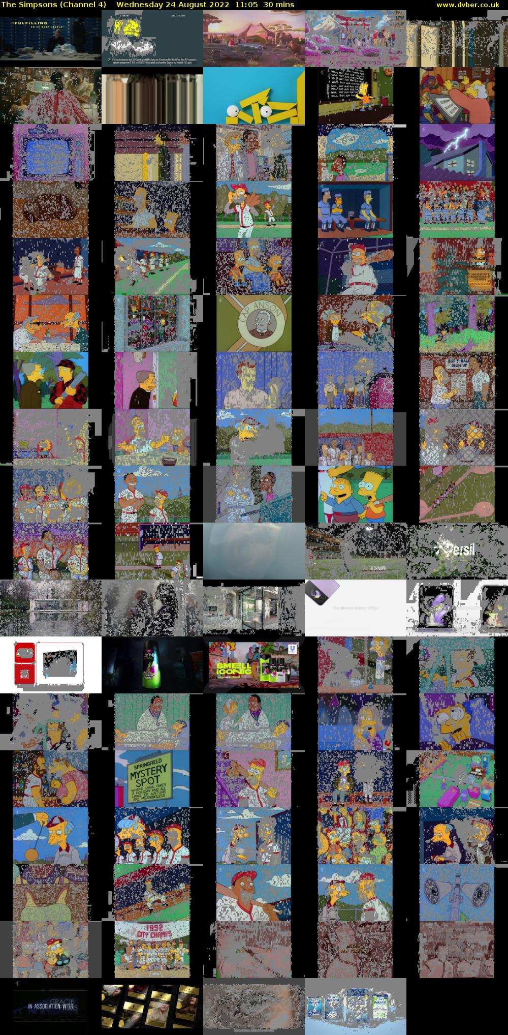 The Simpsons (Channel 4) Wednesday 24 August 2022 11:05 - 11:35