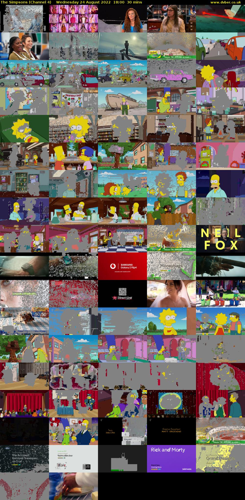 The Simpsons (Channel 4) Wednesday 24 August 2022 18:00 - 18:30