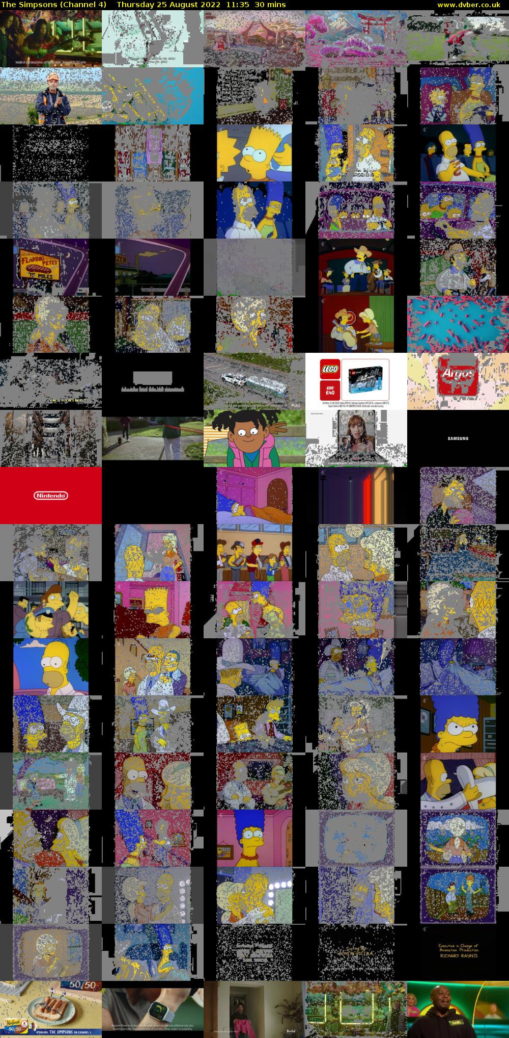 The Simpsons (Channel 4) Thursday 25 August 2022 11:35 - 12:05