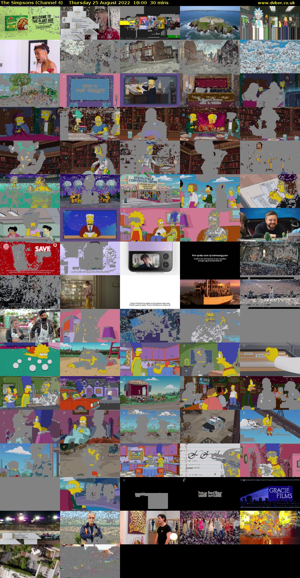 The Simpsons (Channel 4) Thursday 25 August 2022 18:00 - 18:30