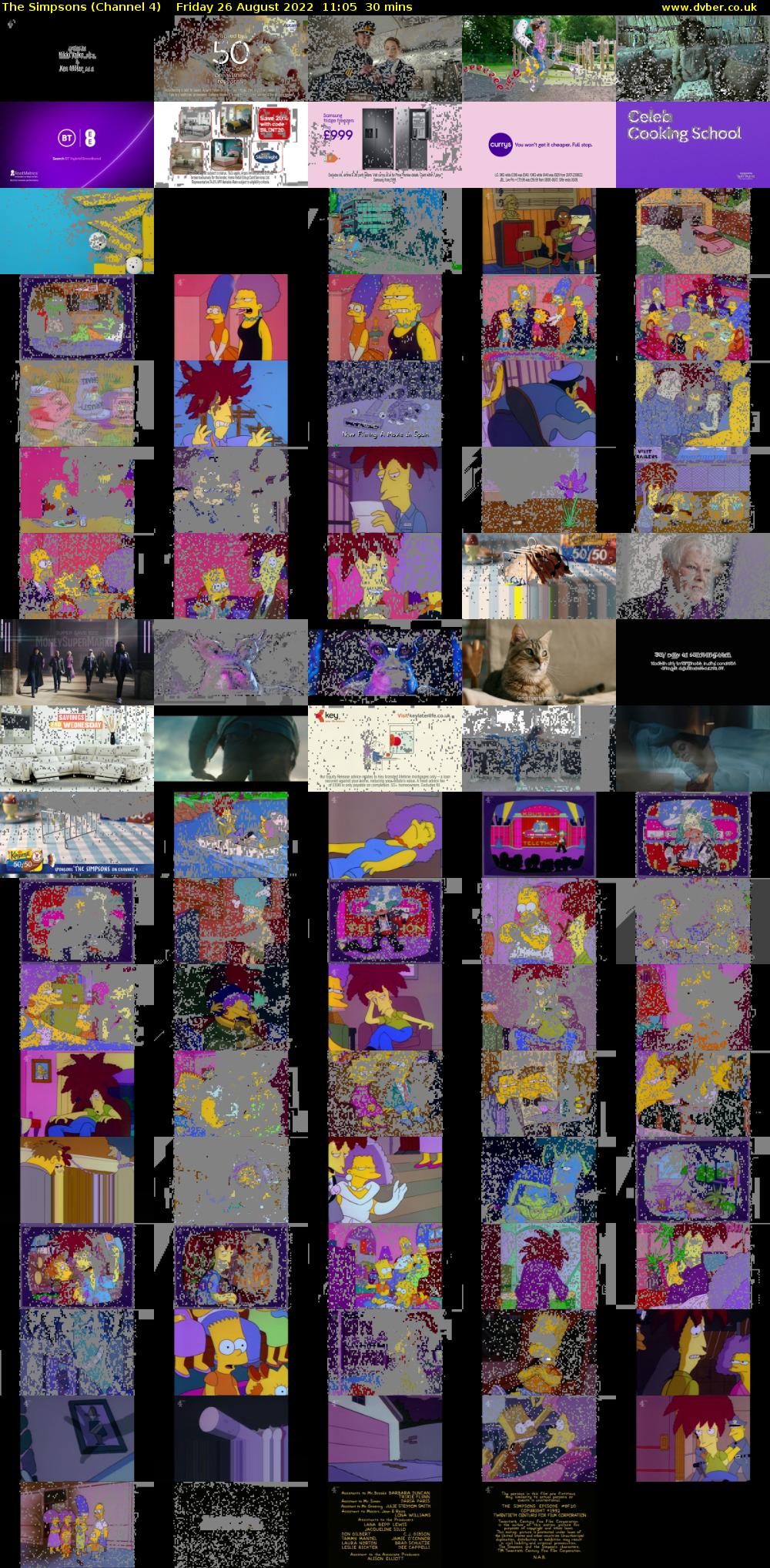 The Simpsons (Channel 4) Friday 26 August 2022 11:05 - 11:35