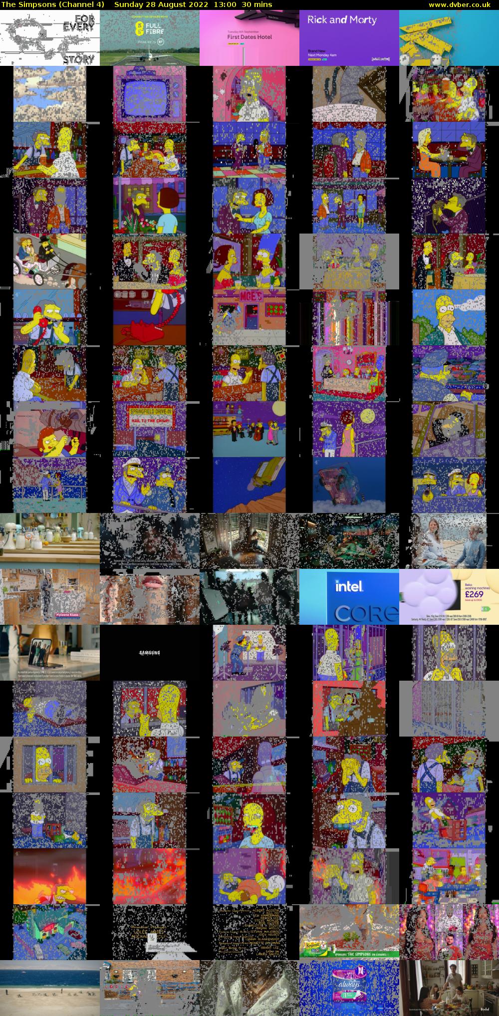 The Simpsons (Channel 4) Sunday 28 August 2022 13:00 - 13:30