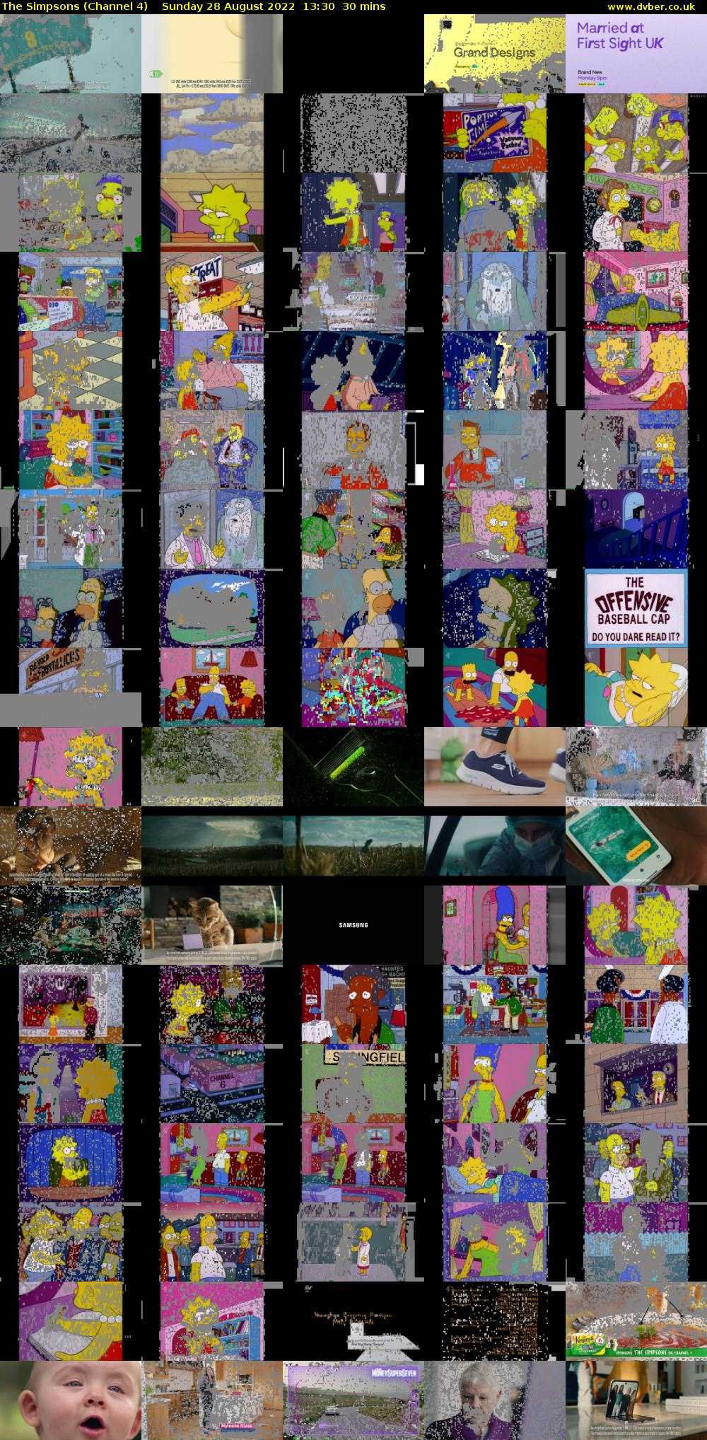 The Simpsons (Channel 4) Sunday 28 August 2022 13:30 - 14:00