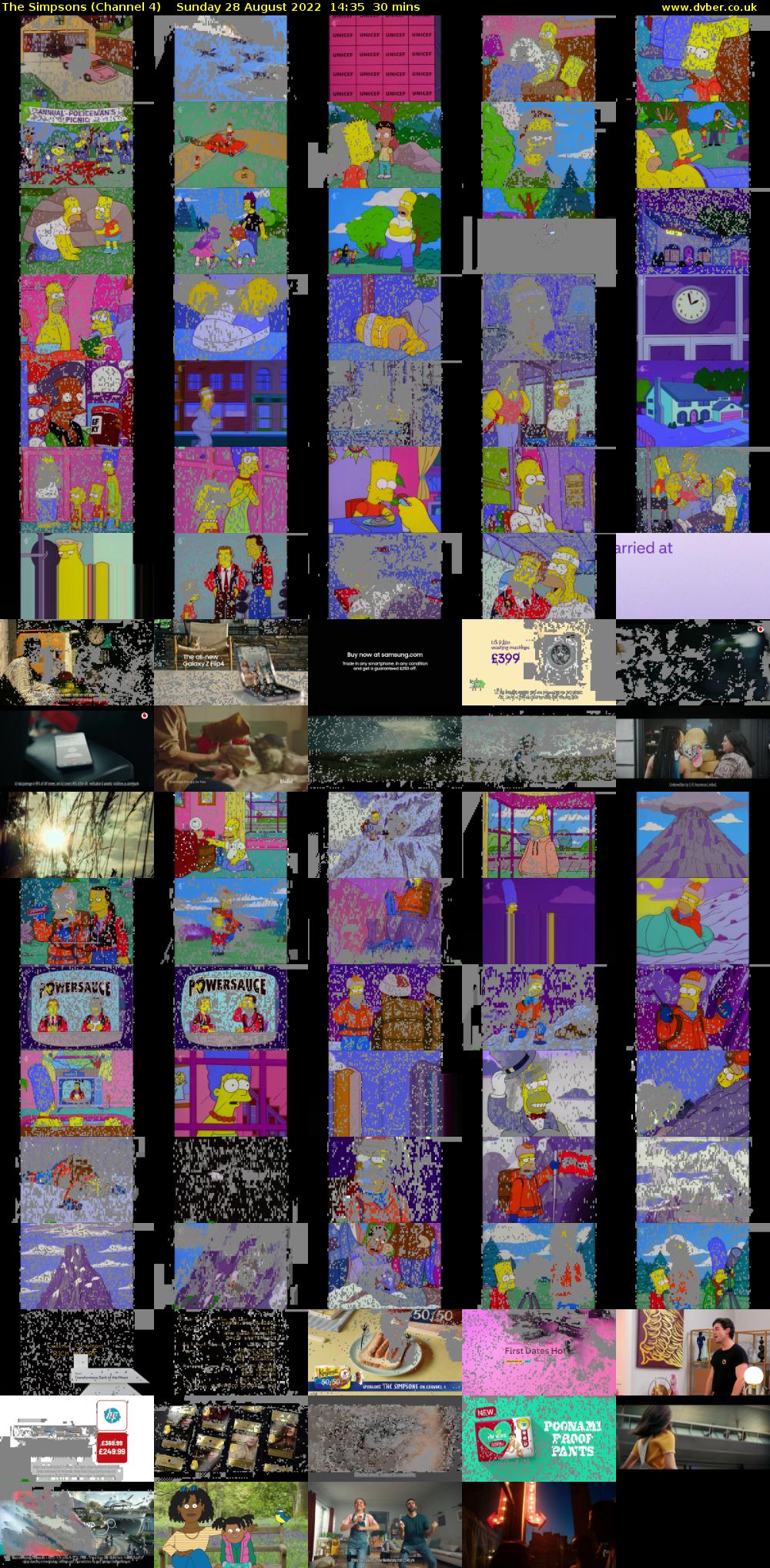 The Simpsons (Channel 4) Sunday 28 August 2022 14:35 - 15:05