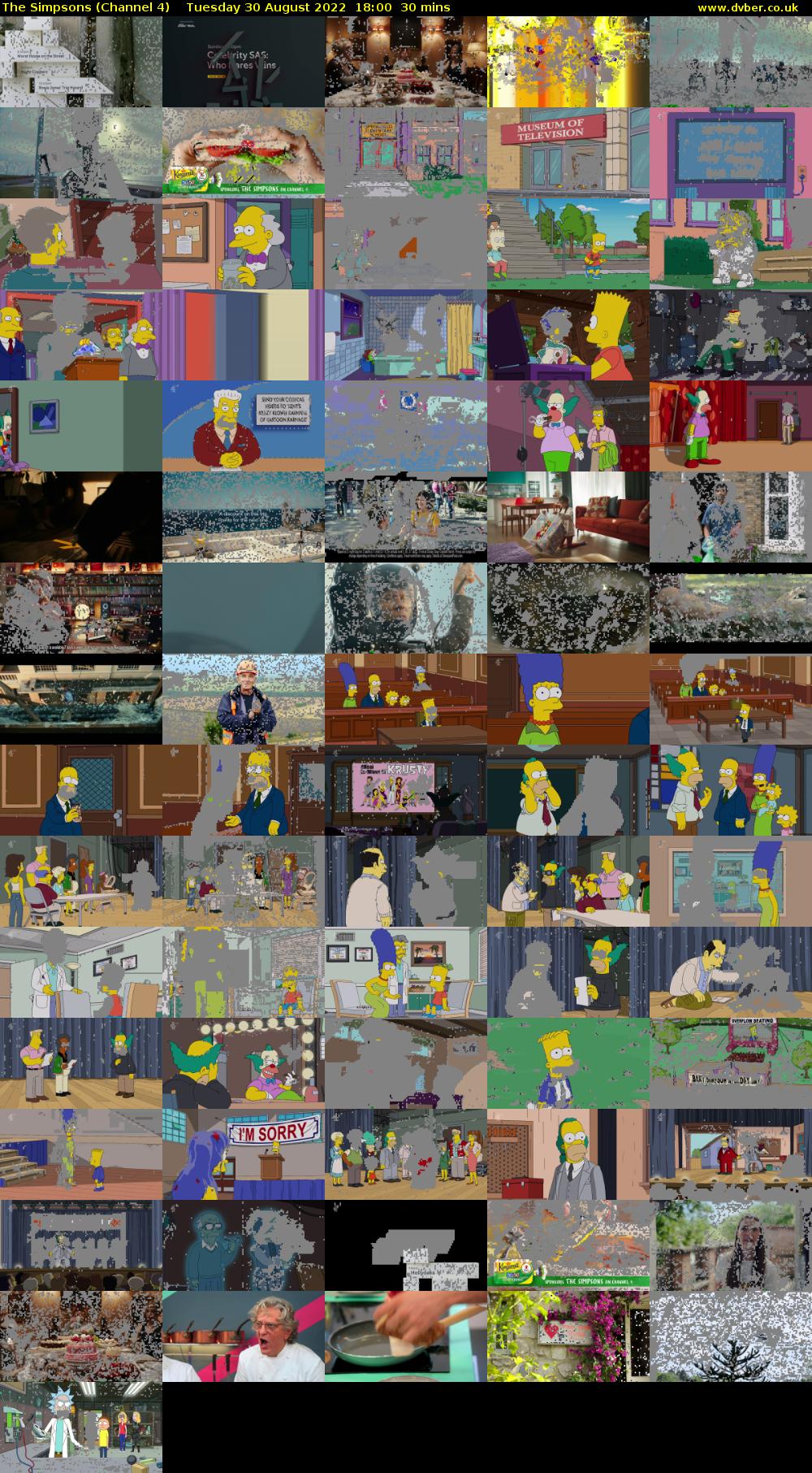 The Simpsons (Channel 4) Tuesday 30 August 2022 18:00 - 18:30