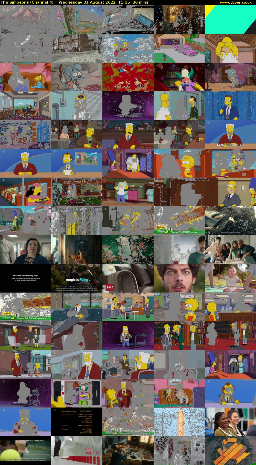 The Simpsons (Channel 4) Wednesday 31 August 2022 11:35 - 12:05