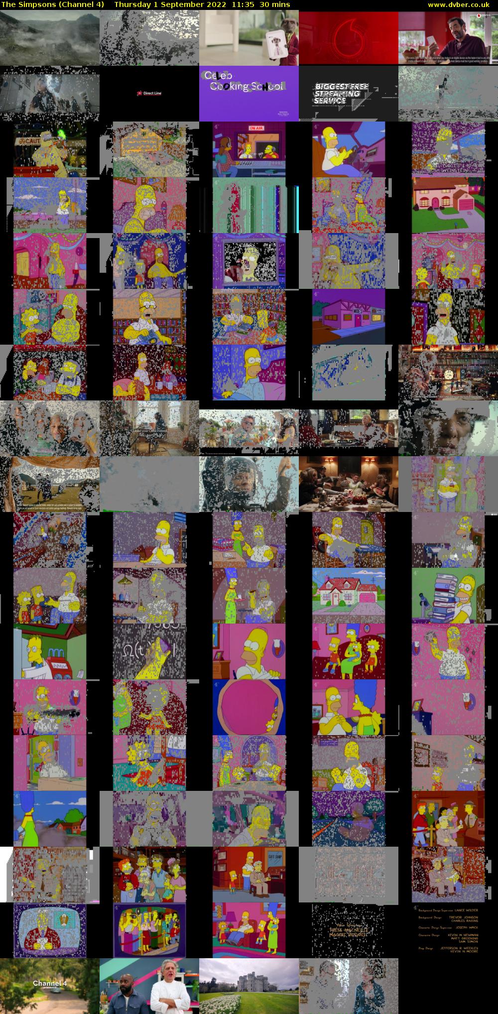 The Simpsons (Channel 4) Thursday 1 September 2022 11:35 - 12:05