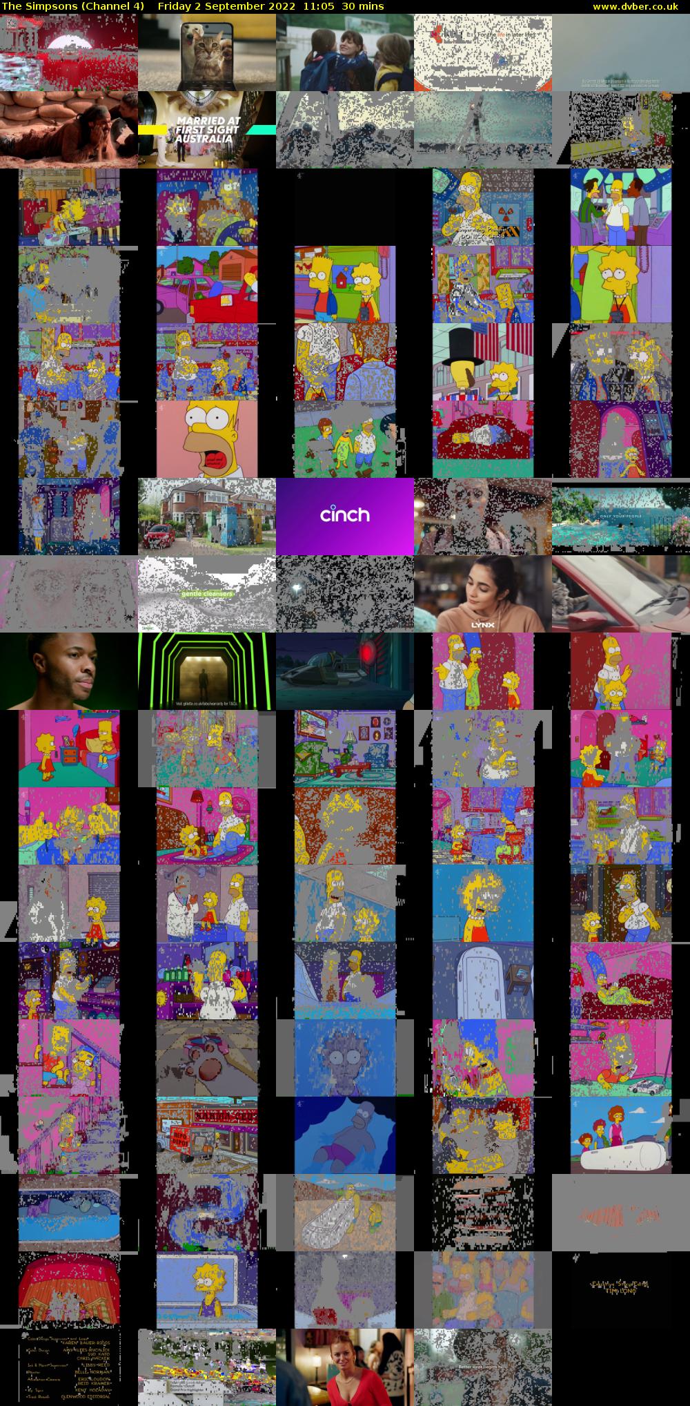 The Simpsons (Channel 4) Friday 2 September 2022 11:05 - 11:35