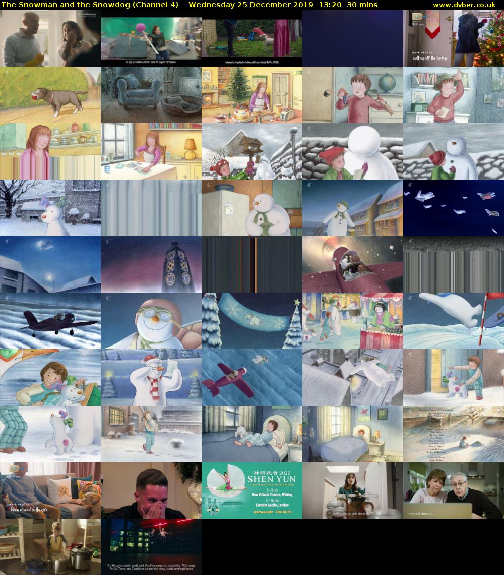 The Snowman and the Snowdog (Channel 4) Wednesday 25 December 2019 13:20 - 13:50