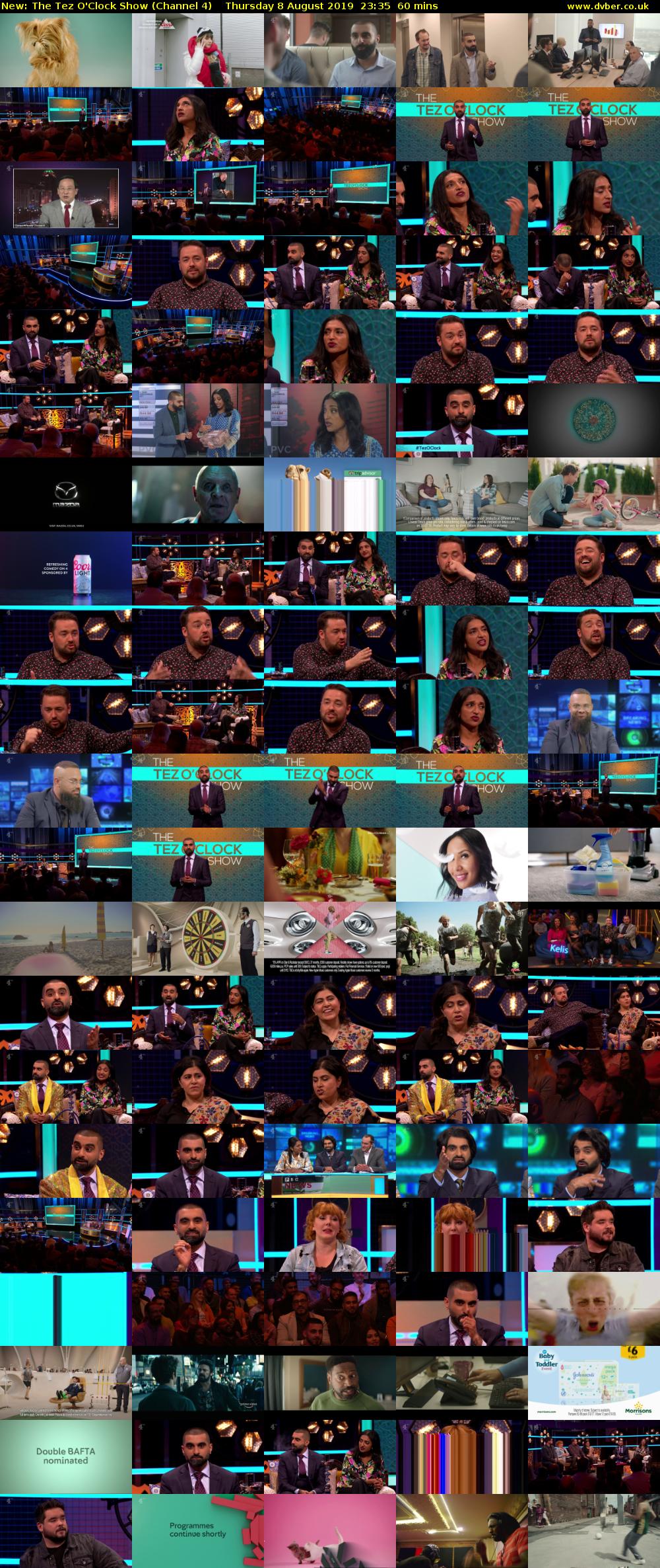 The Tez O'Clock Show (Channel 4) Thursday 8 August 2019 23:35 - 00:35