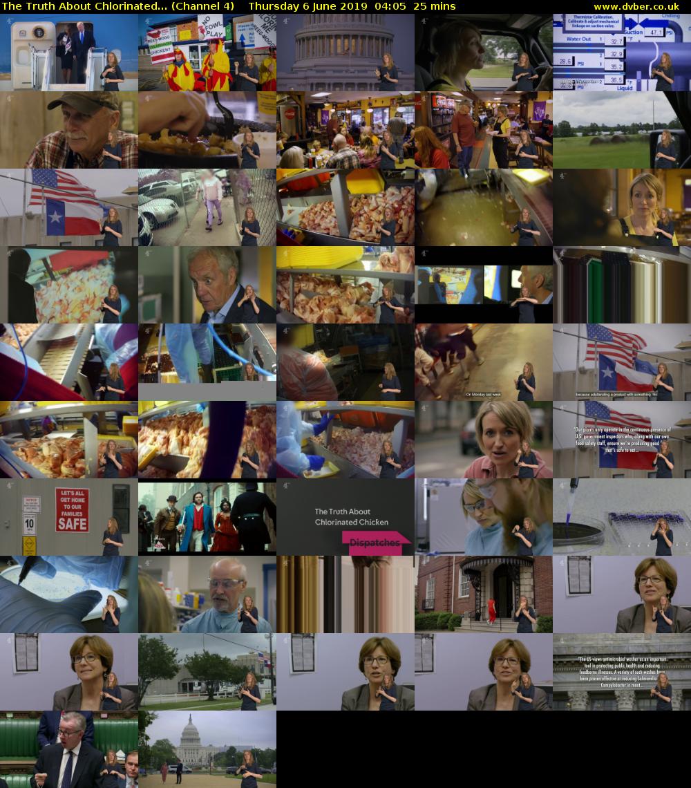 The Truth About Chlorinated... (Channel 4) Thursday 6 June 2019 04:05 - 04:30