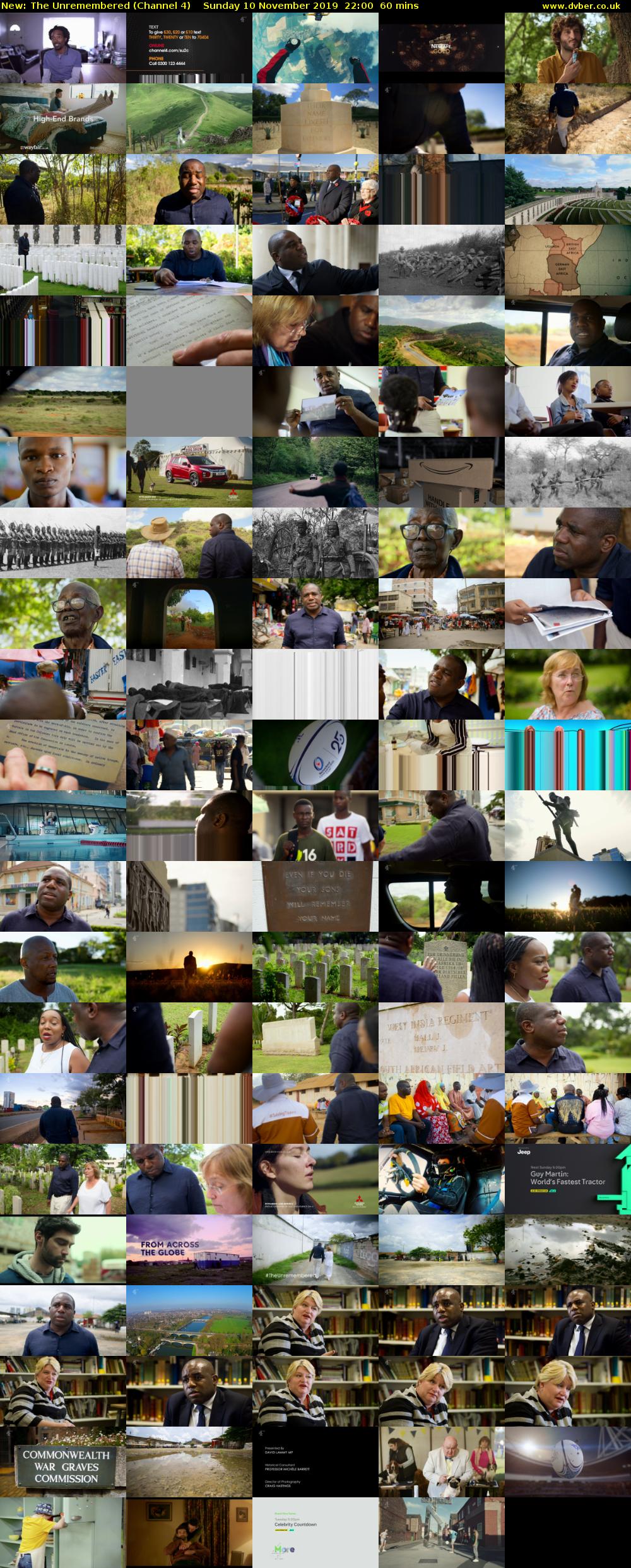The Unremembered (Channel 4) Sunday 10 November 2019 22:00 - 23:00