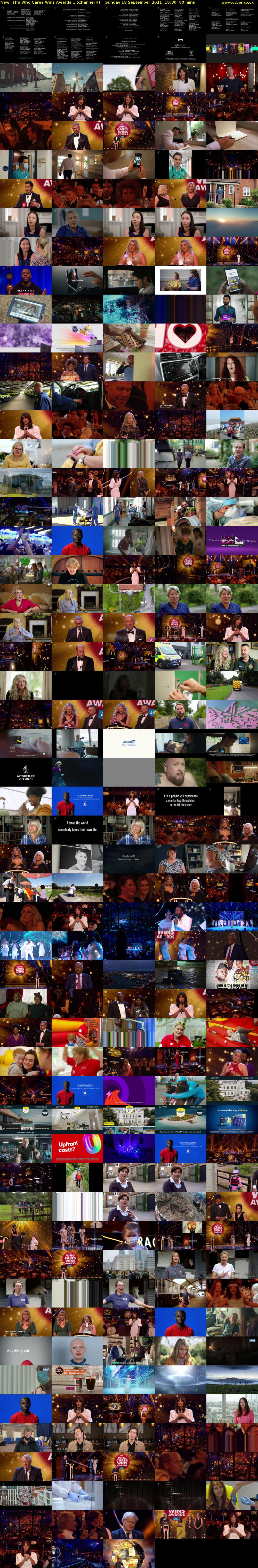 The Who Cares Wins Awards... (Channel 4) Sunday 19 September 2021 19:30 - 21:00