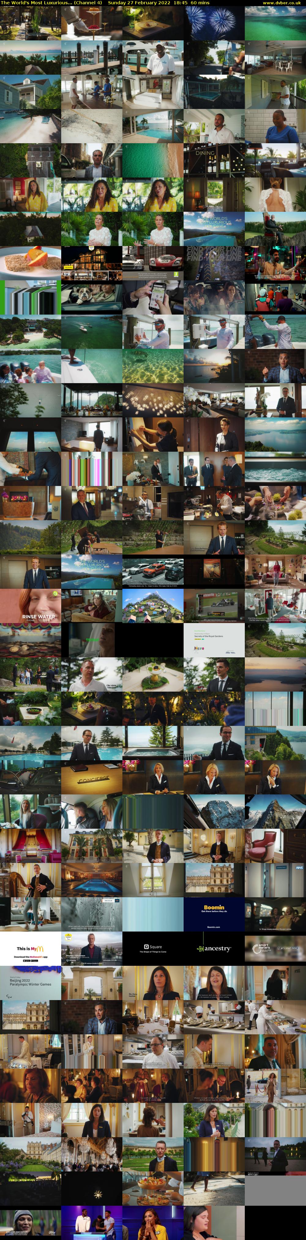 The World's Most Luxurious... (Channel 4) Sunday 27 February 2022 18:45 - 19:45