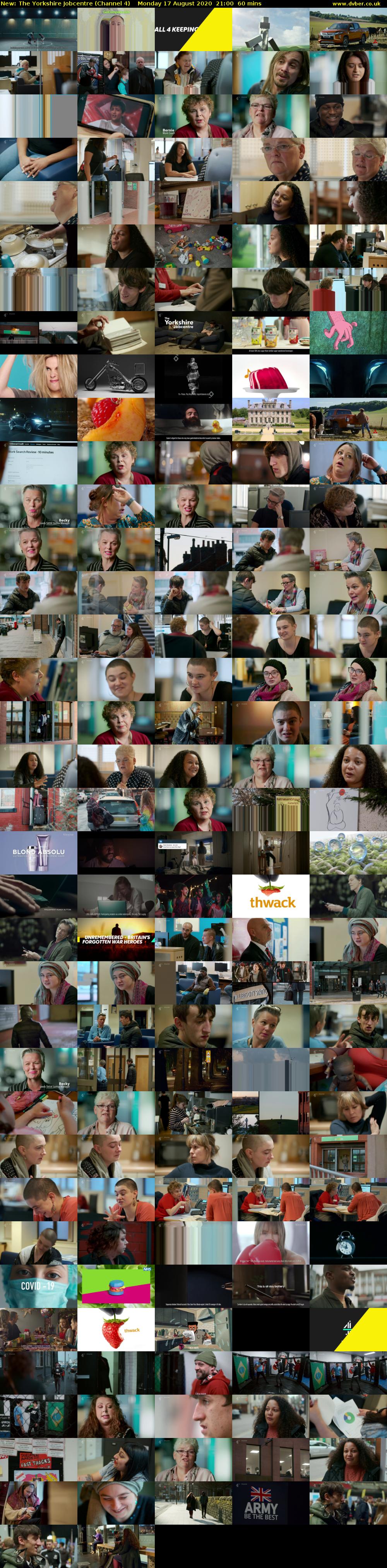 The Yorkshire Jobcentre (Channel 4) Monday 17 August 2020 21:00 - 22:00