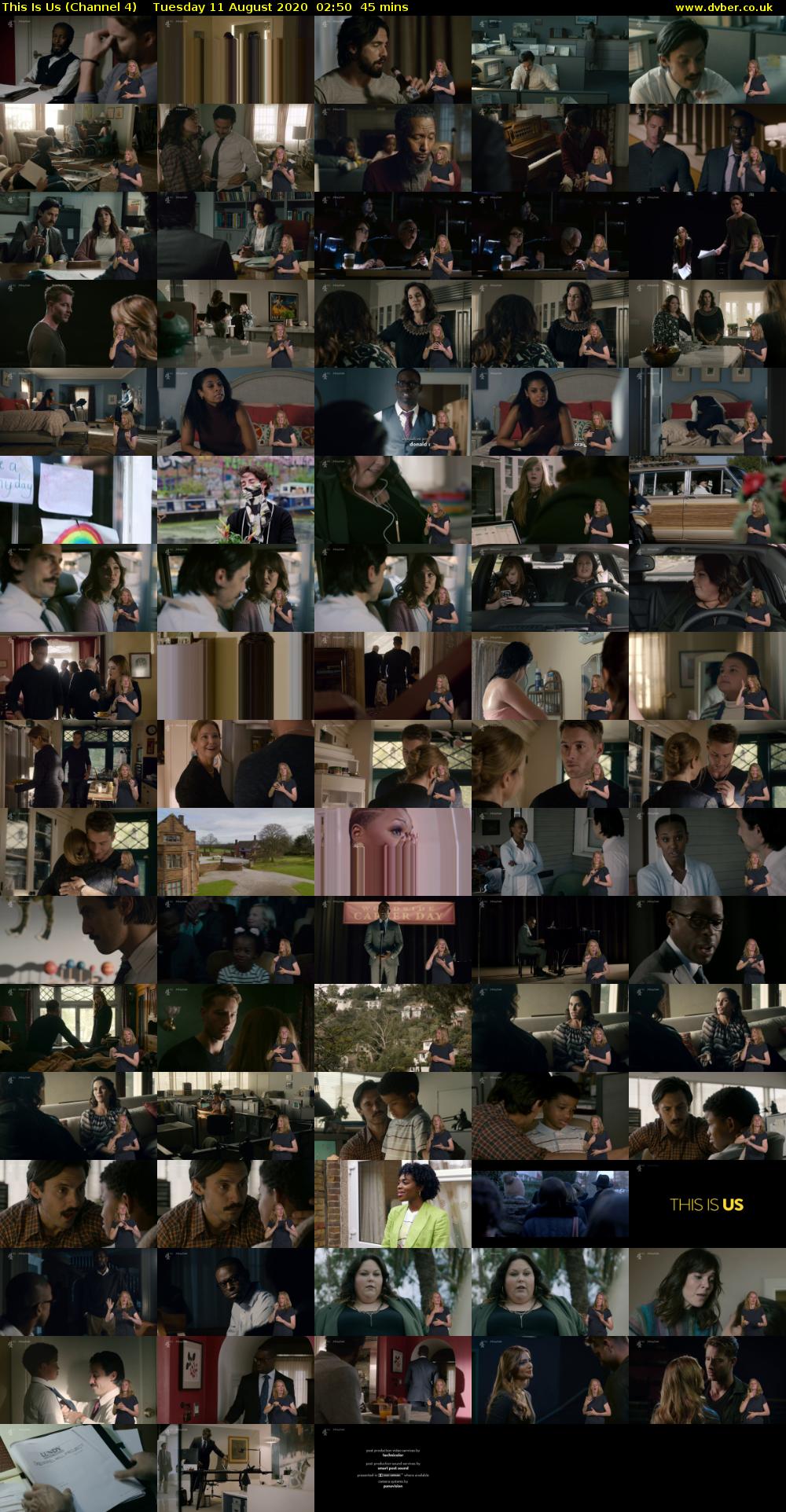 This Is Us (Channel 4) Tuesday 11 August 2020 02:50 - 03:35