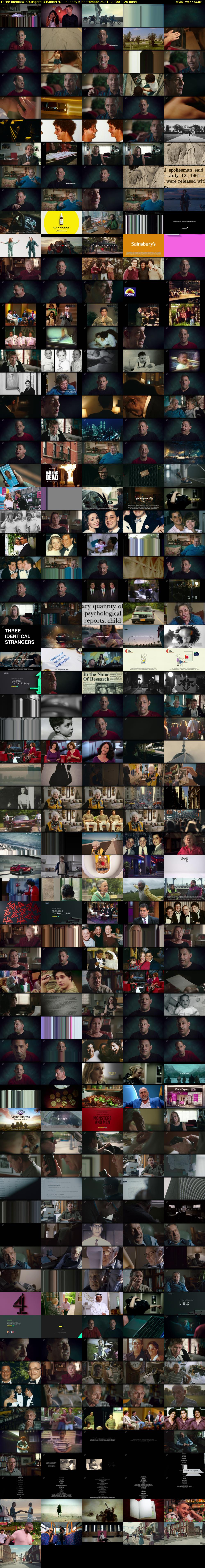 Three Identical Strangers (Channel 4) Sunday 5 September 2021 23:00 - 01:00