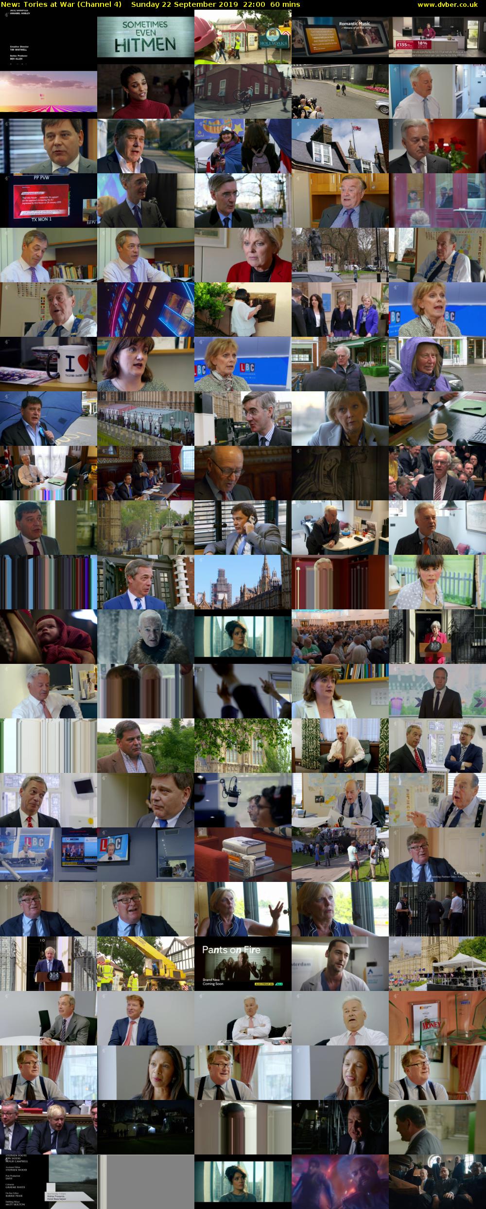 Tories at War (Channel 4) Sunday 22 September 2019 22:00 - 23:00