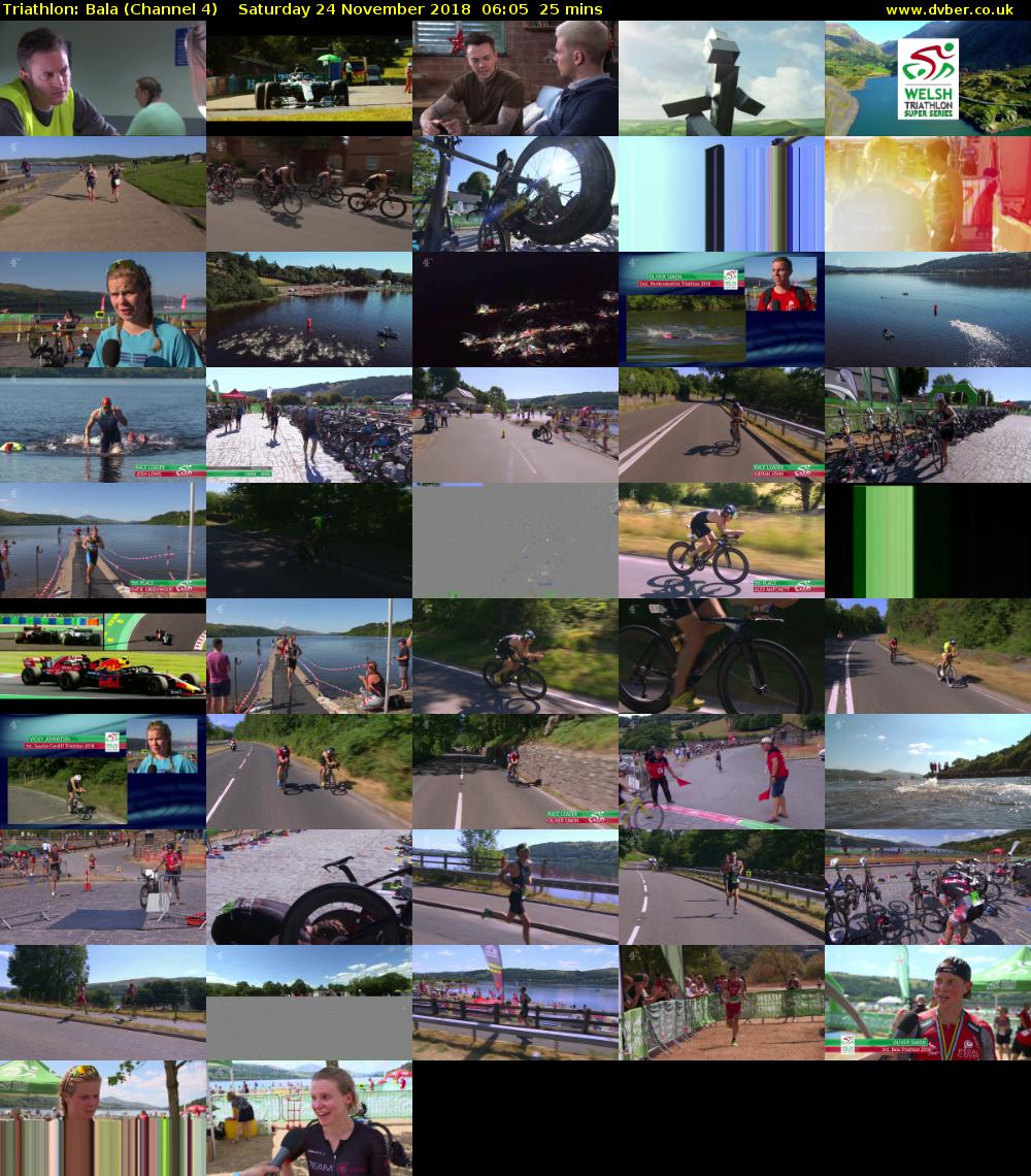 Triathlon: Bala (Channel 4) Saturday 24 November 2018 06:05 - 06:30