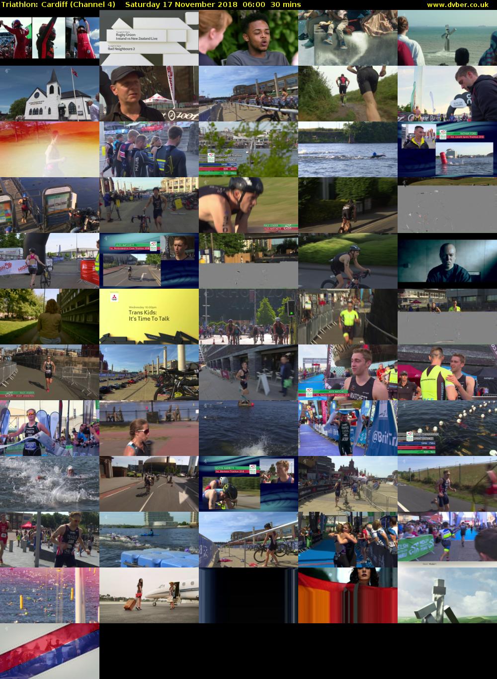 Triathlon: Cardiff (Channel 4) Saturday 17 November 2018 06:00 - 06:30